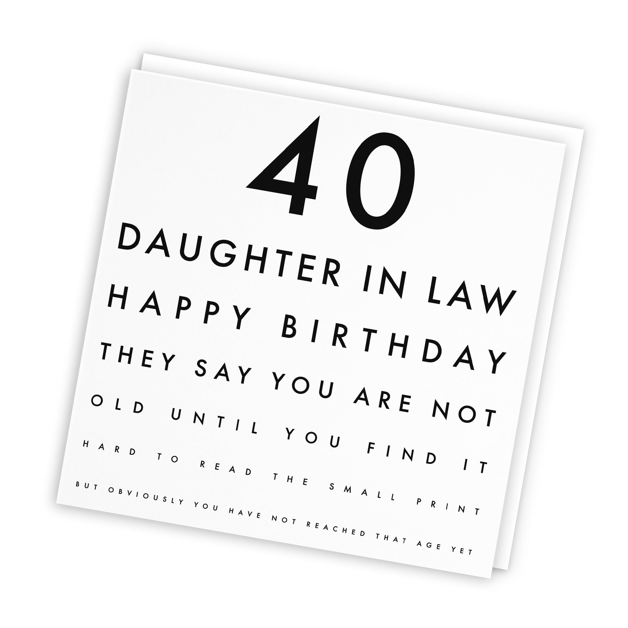 40th Daughter In Law Birthday Card Eye Sight Letters - Default Title (TH02428)