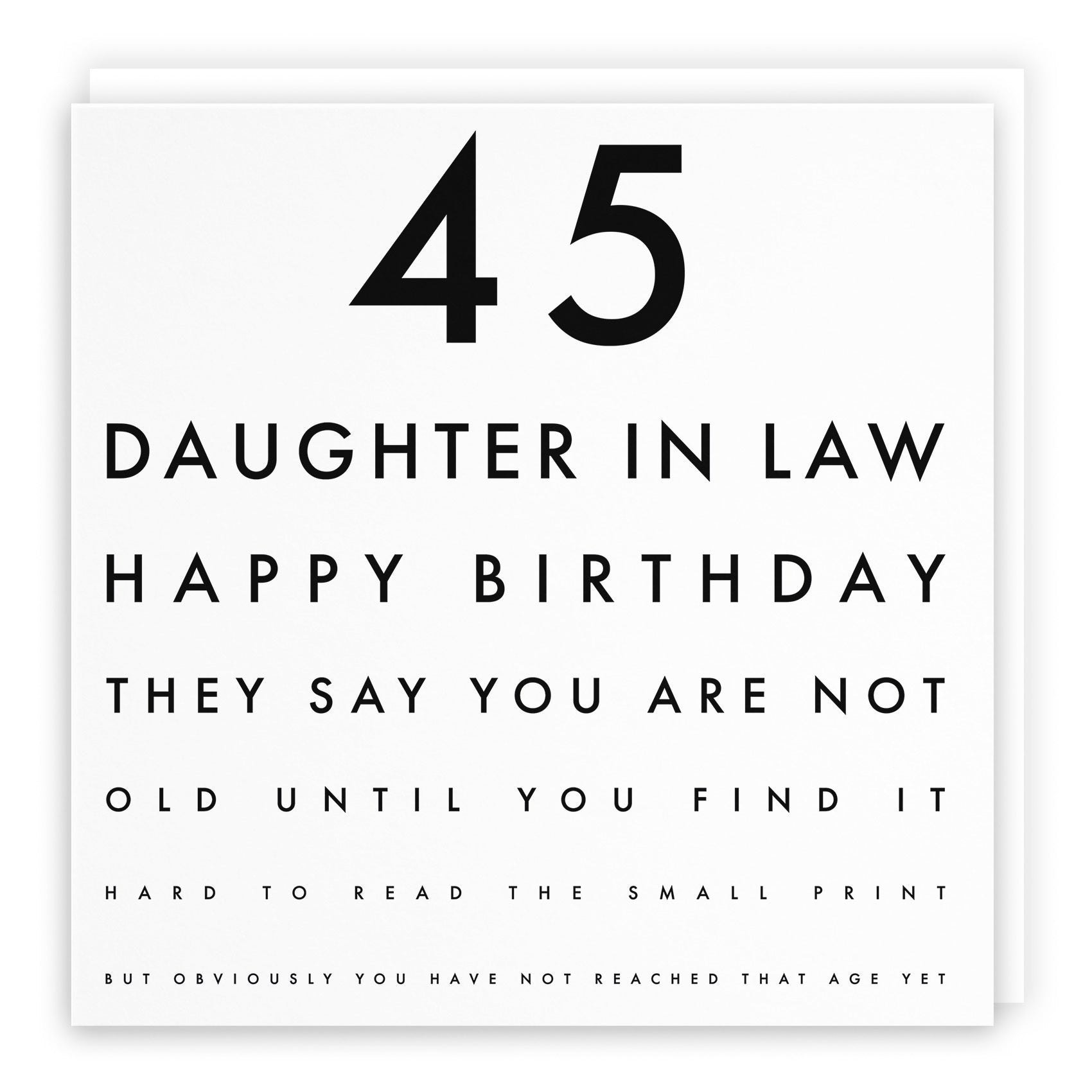 45th Daughter In Law Birthday Card Eye Sight Letters - Default Title (TH02429)