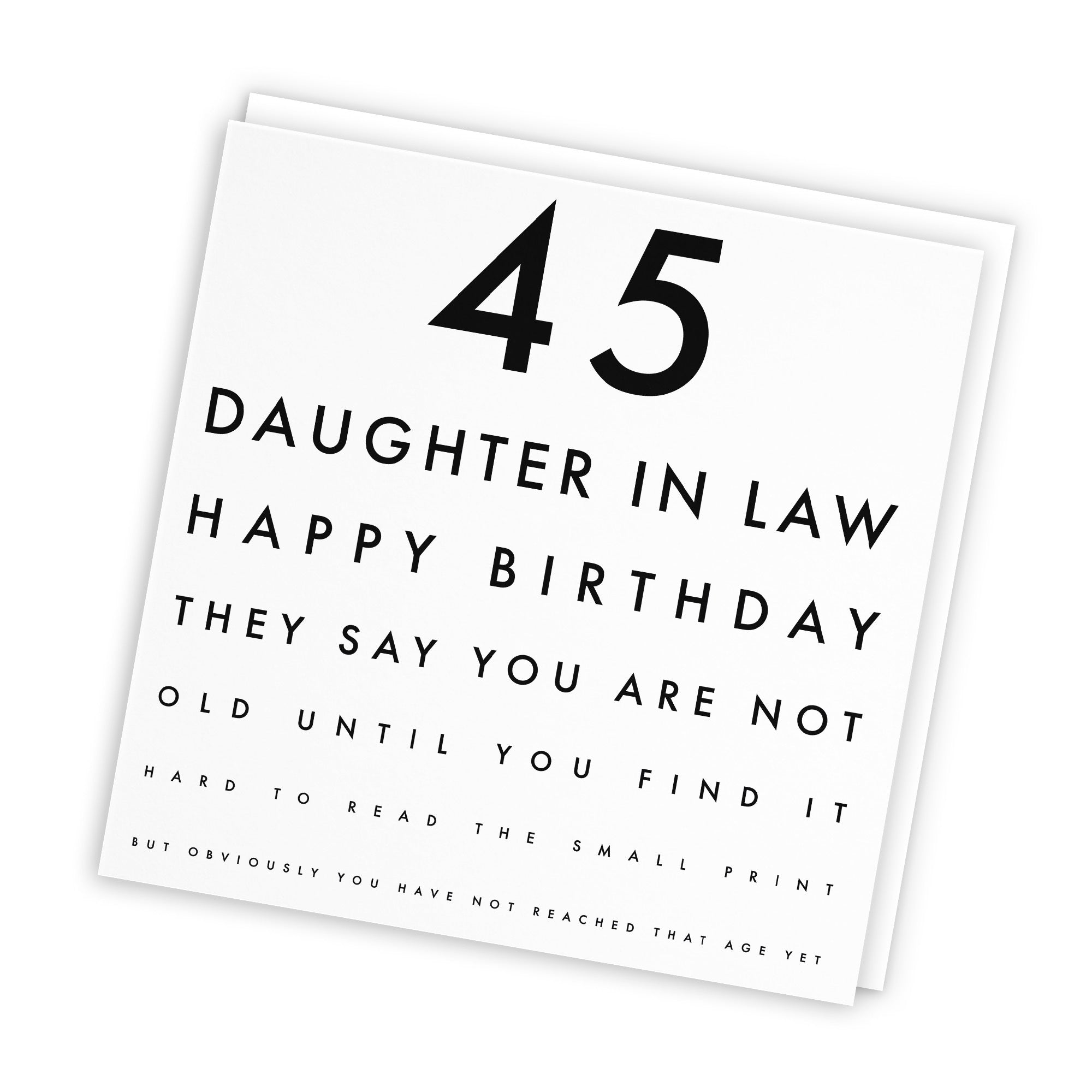 45th Daughter In Law Birthday Card Eye Sight Letters - Default Title (TH02429)