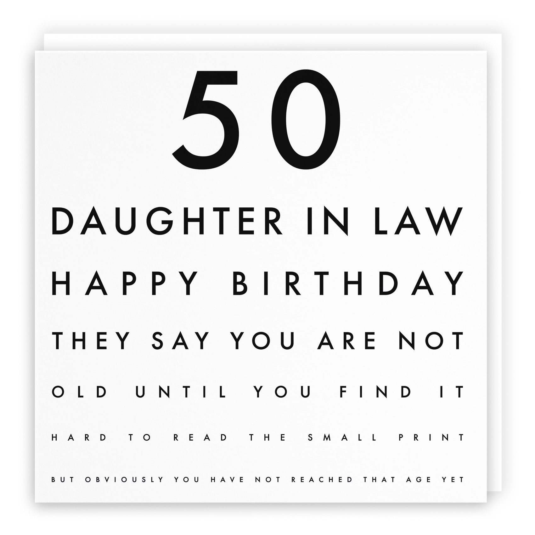 50th Daughter In Law Birthday Card Eye Sight Letters - Default Title (TH02430)
