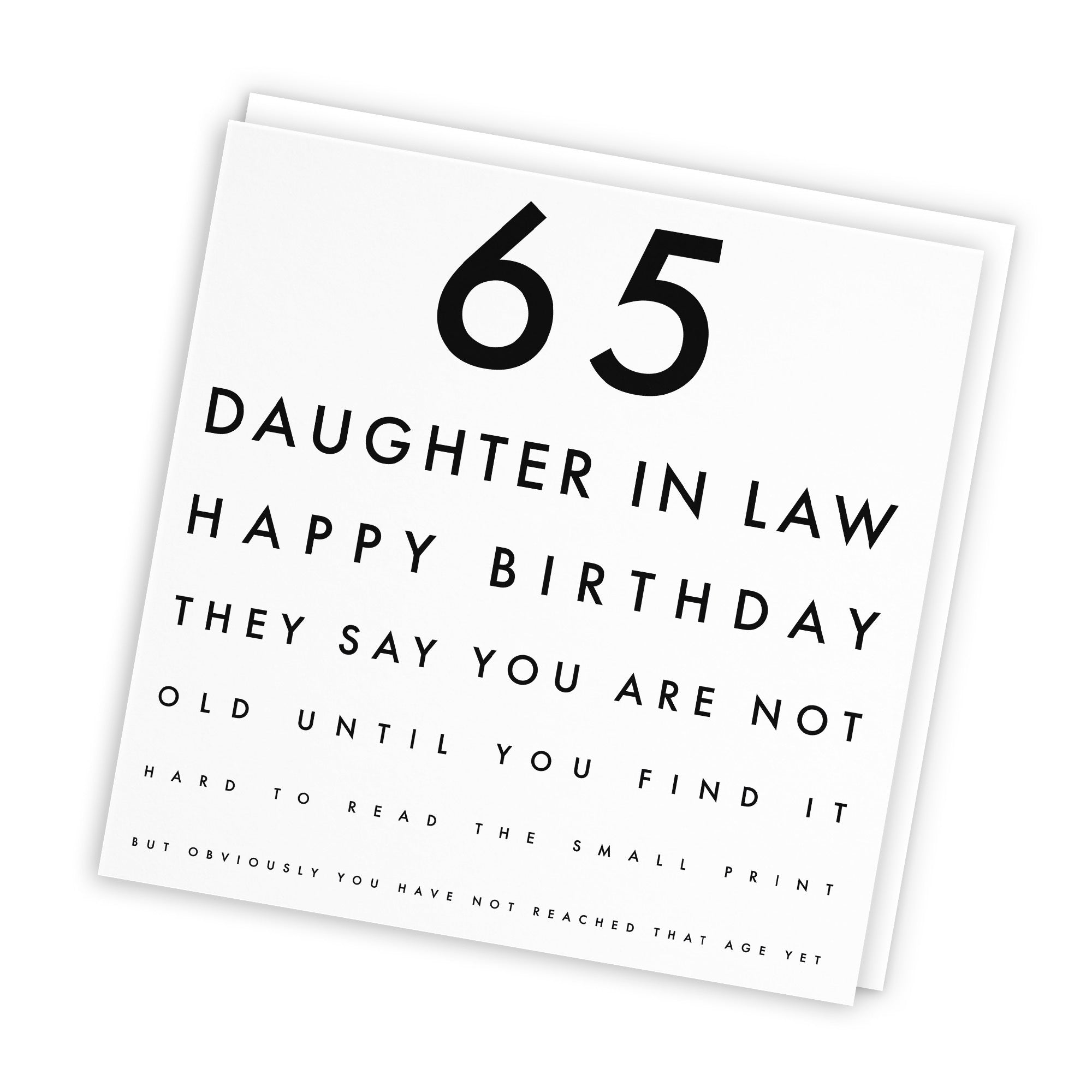 65th Daughter In Law Birthday Card Eye Sight Letters - Default Title (TH02431)