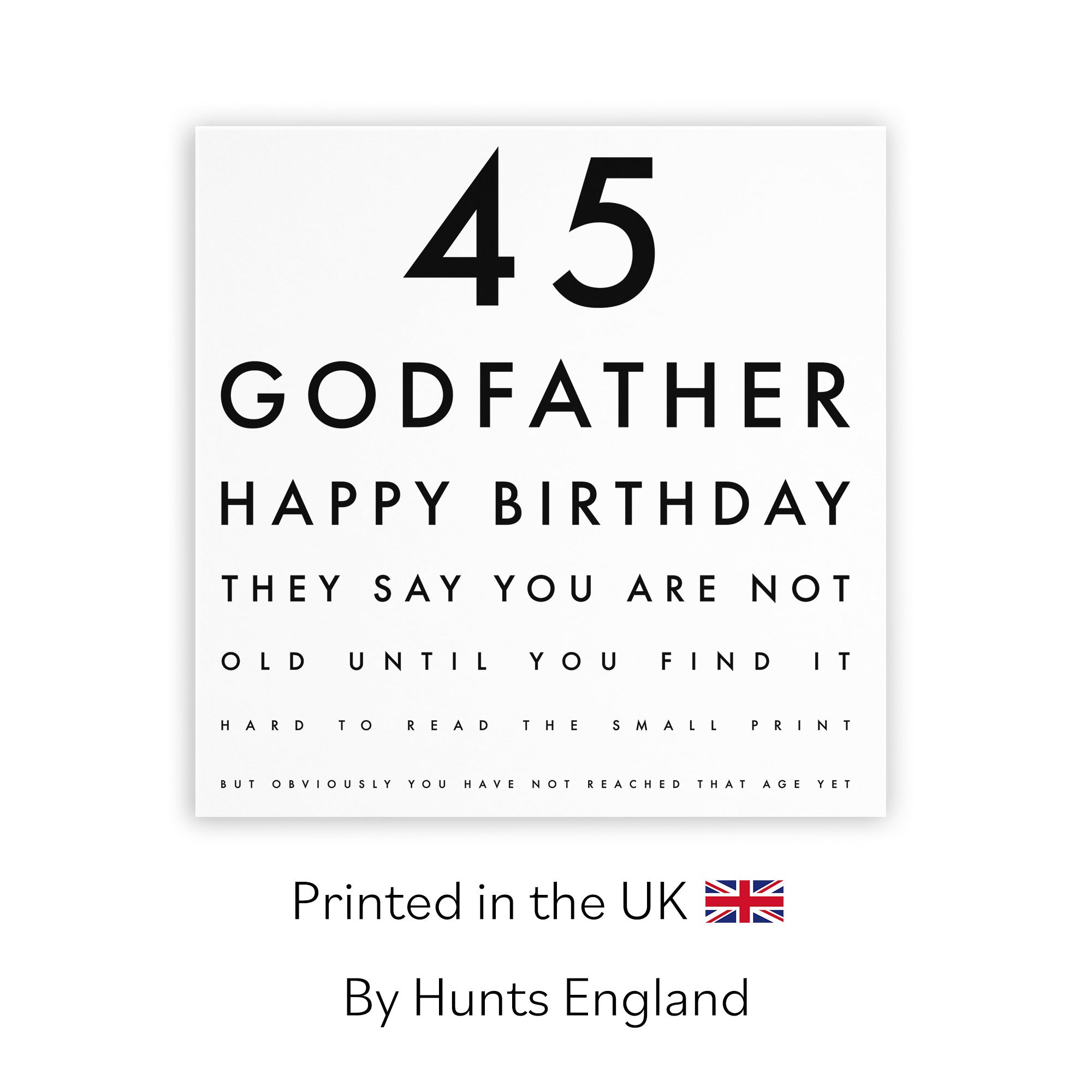 45th Godfather Birthday Card Eye Sight Letters - Default Title (TH02432)