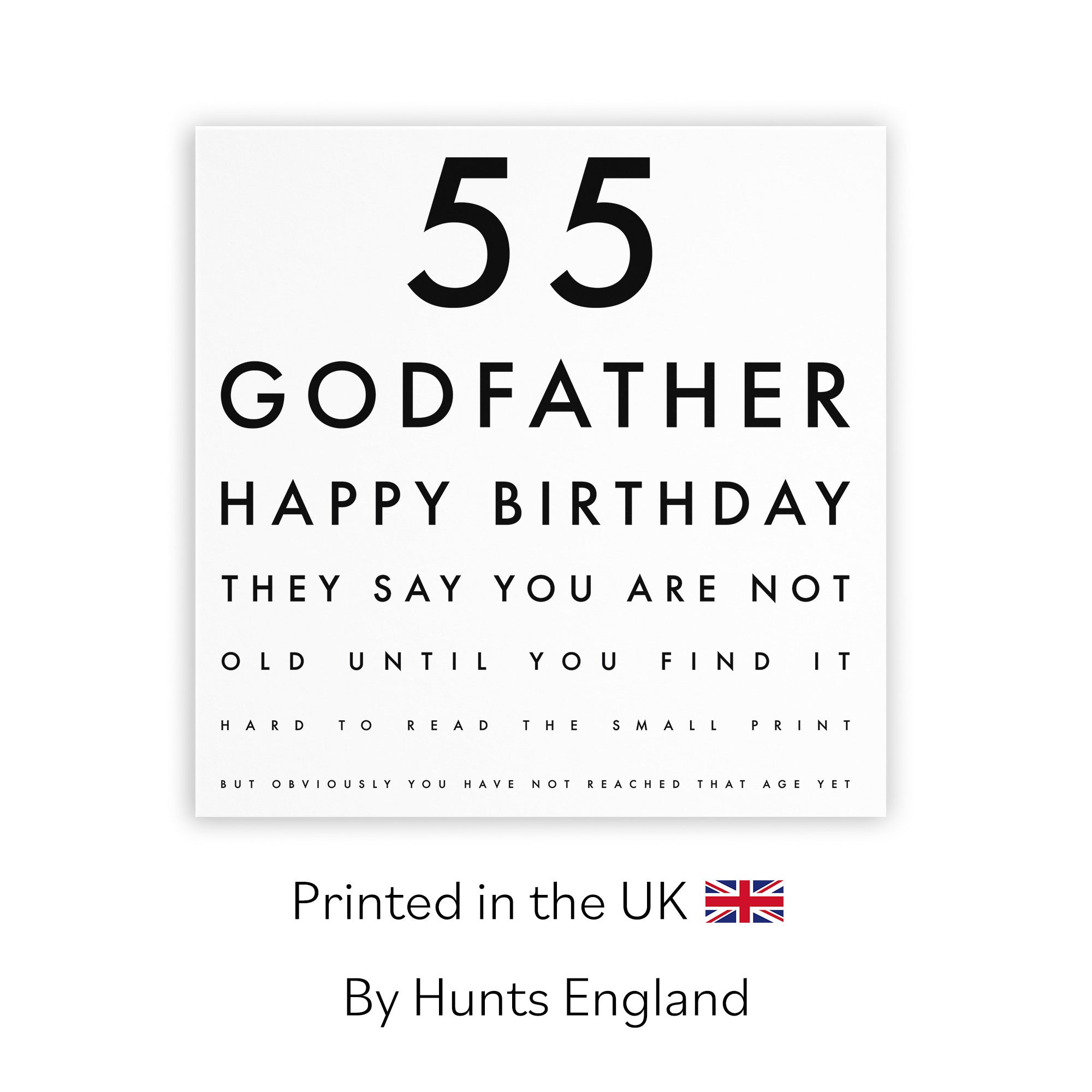 55th Godfather Birthday Card Eye Sight Letters - Default Title (TH02433)