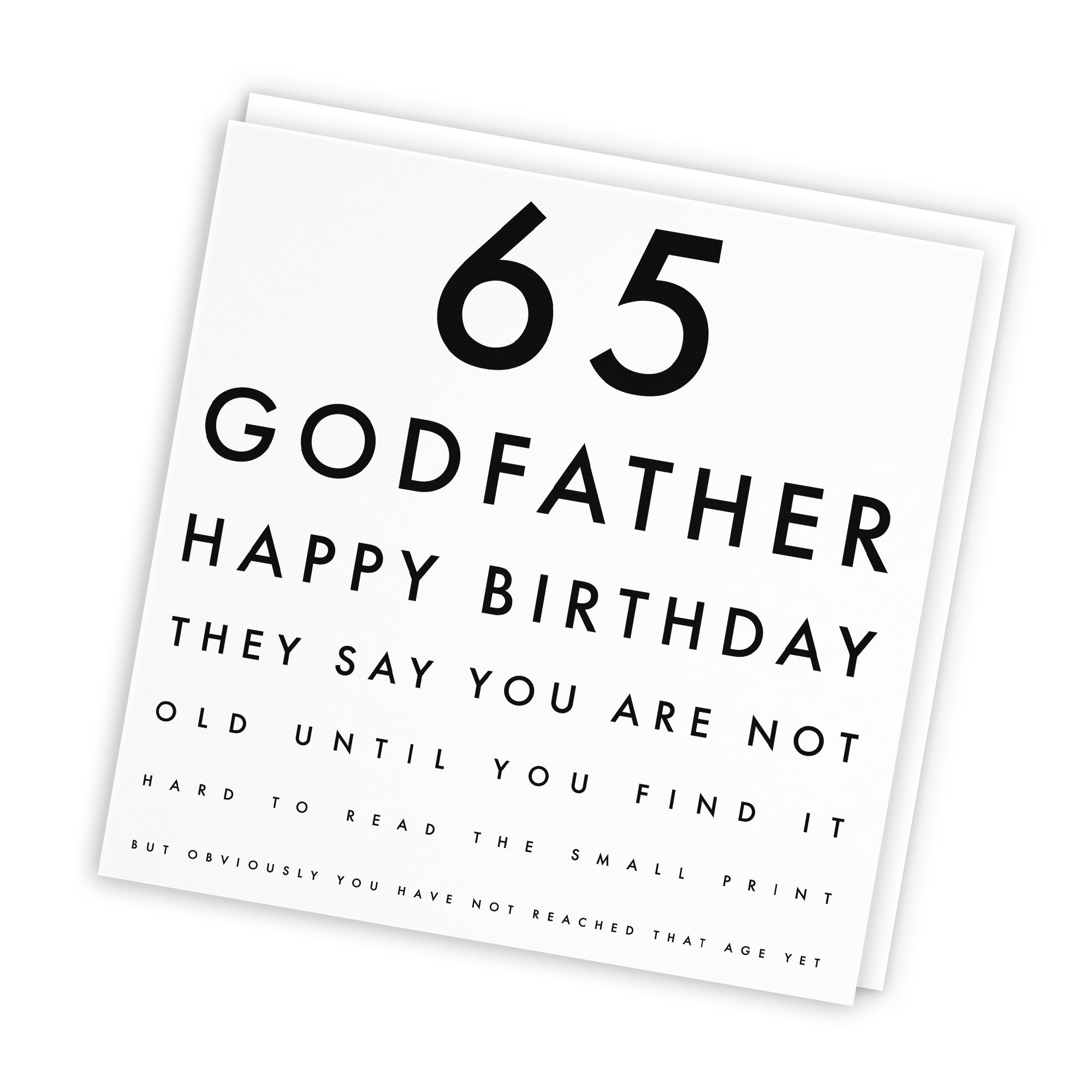 65th Godfather Birthday Card Eye Sight Letters - Default Title (TH02434)