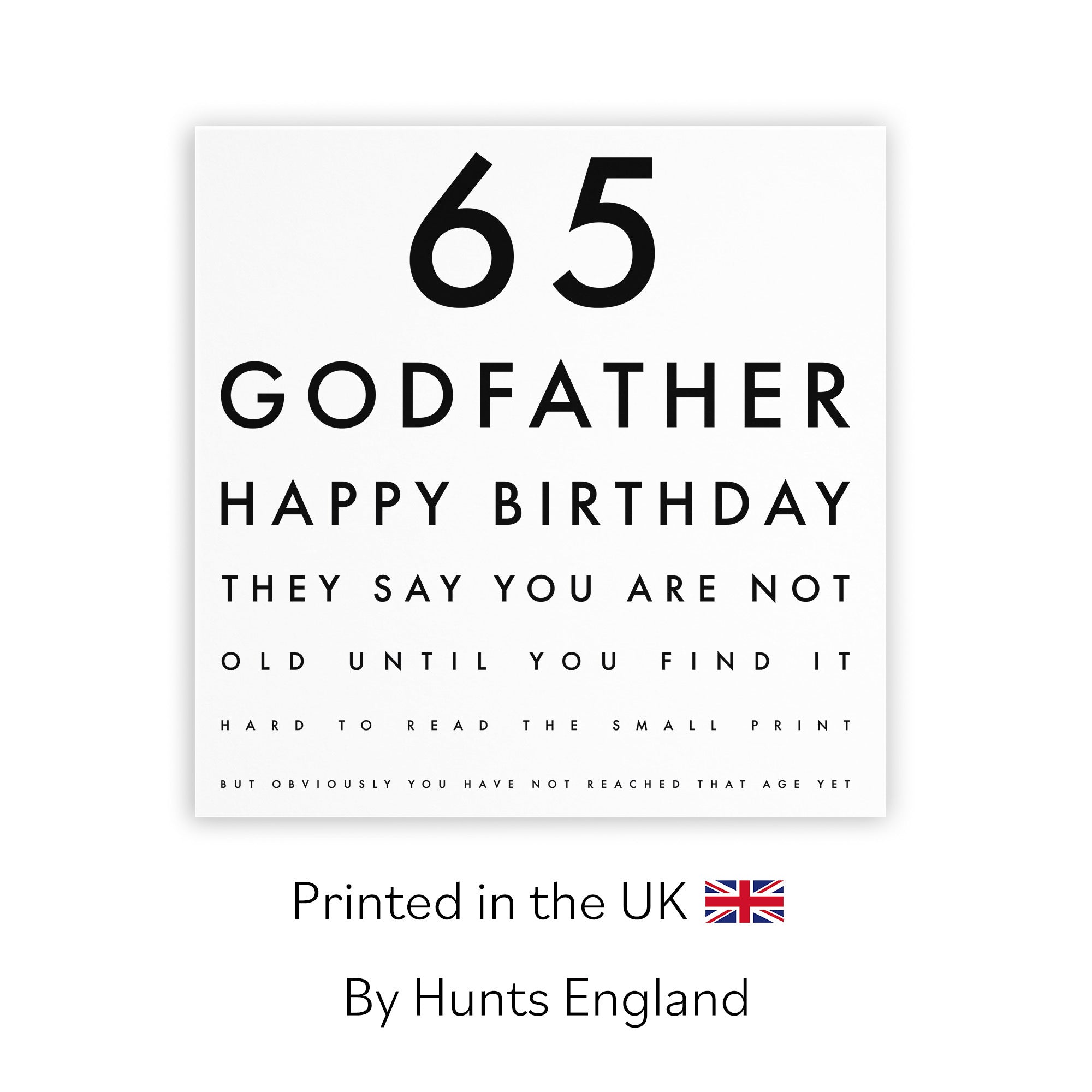 65th Godfather Birthday Card Eye Sight Letters - Default Title (TH02434)