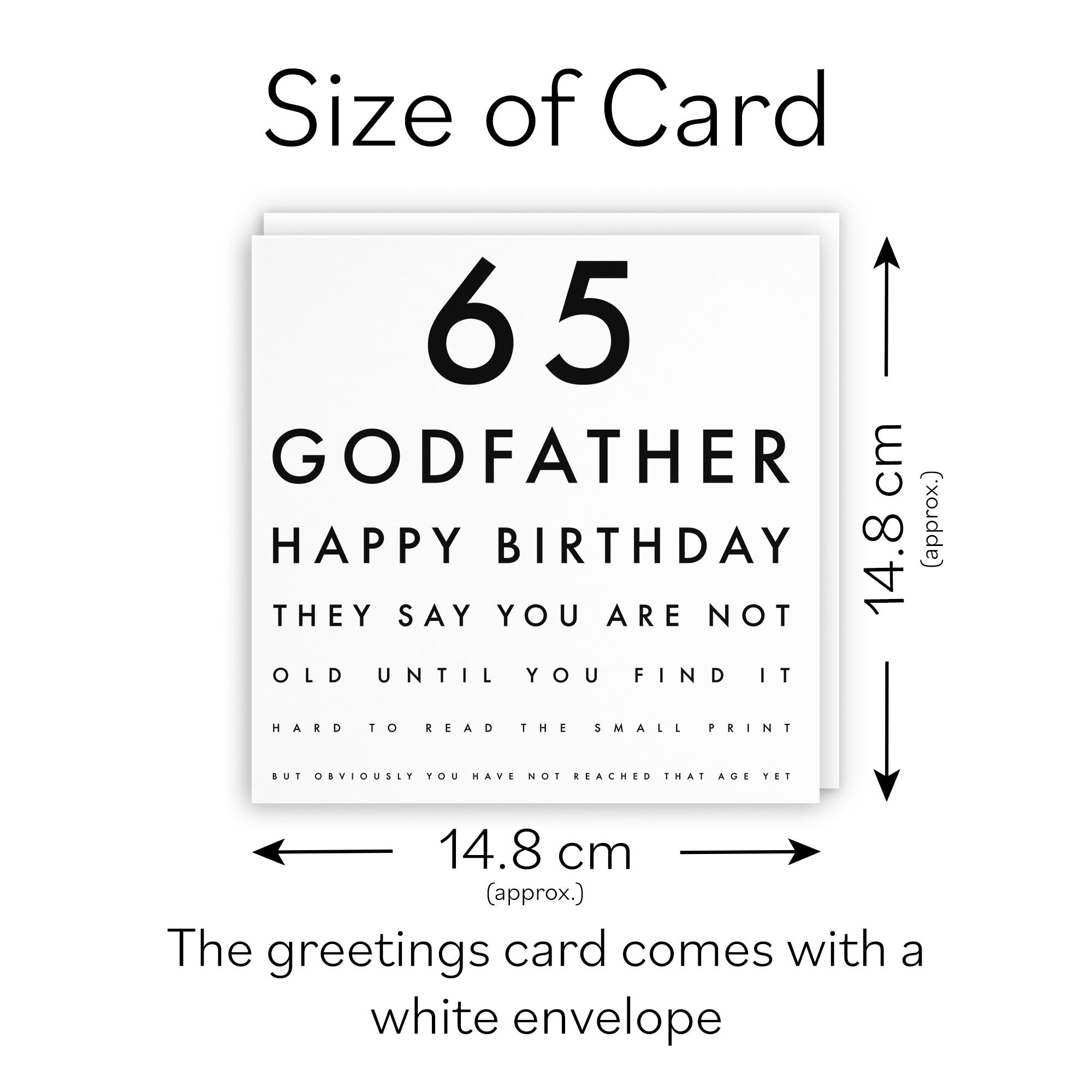 65th Godfather Birthday Card Eye Sight Letters - Default Title (TH02434)