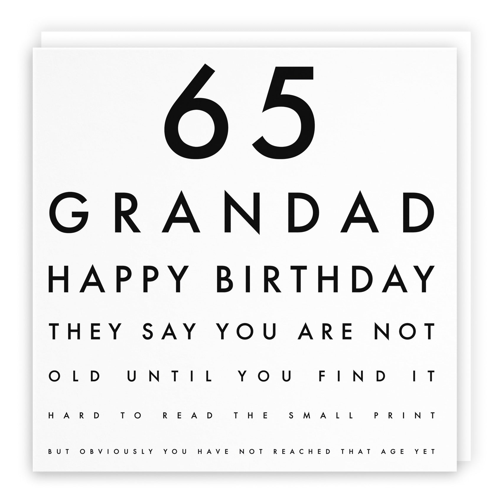 65th Grandad Birthday Card Eye Sight Letters - Default Title (TH02437)