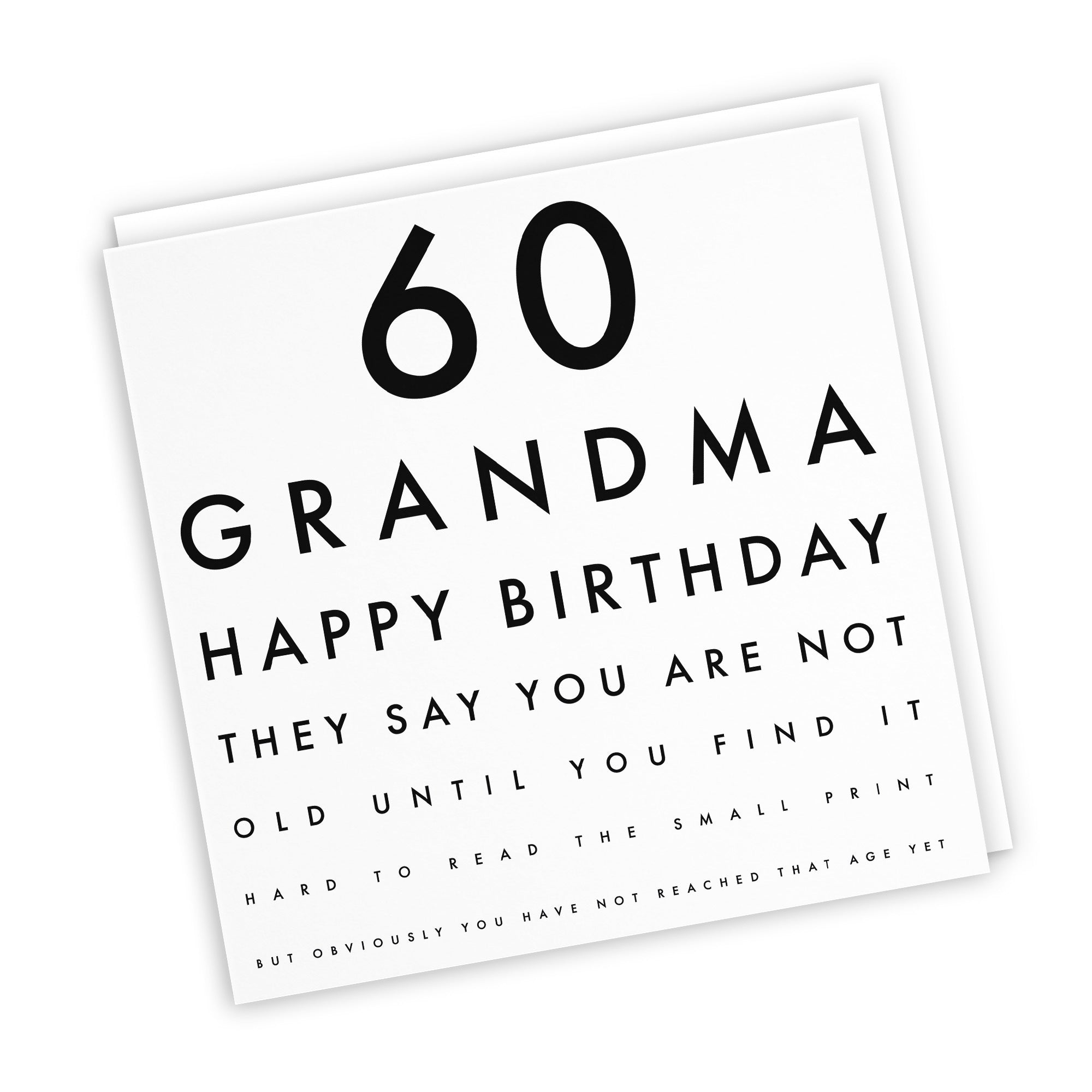 60th Grandma Birthday Card Eye Sight Letters - Default Title (TH02438)