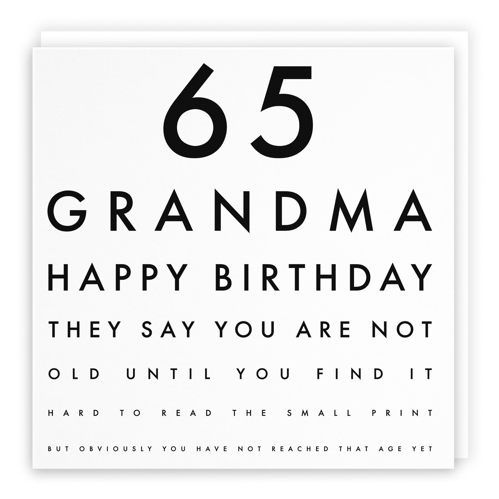 65th Grandma Birthday Card Eye Sight Letters - Default Title (TH02439)