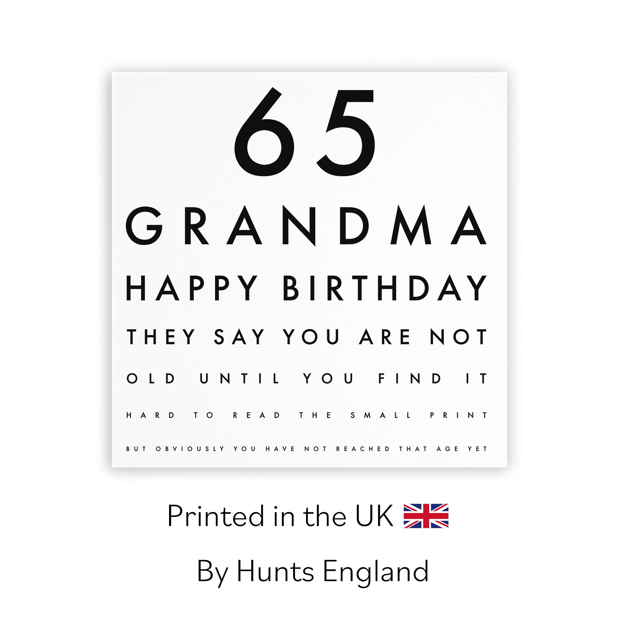 65th Grandma Birthday Card Eye Sight Letters - Default Title (TH02439)