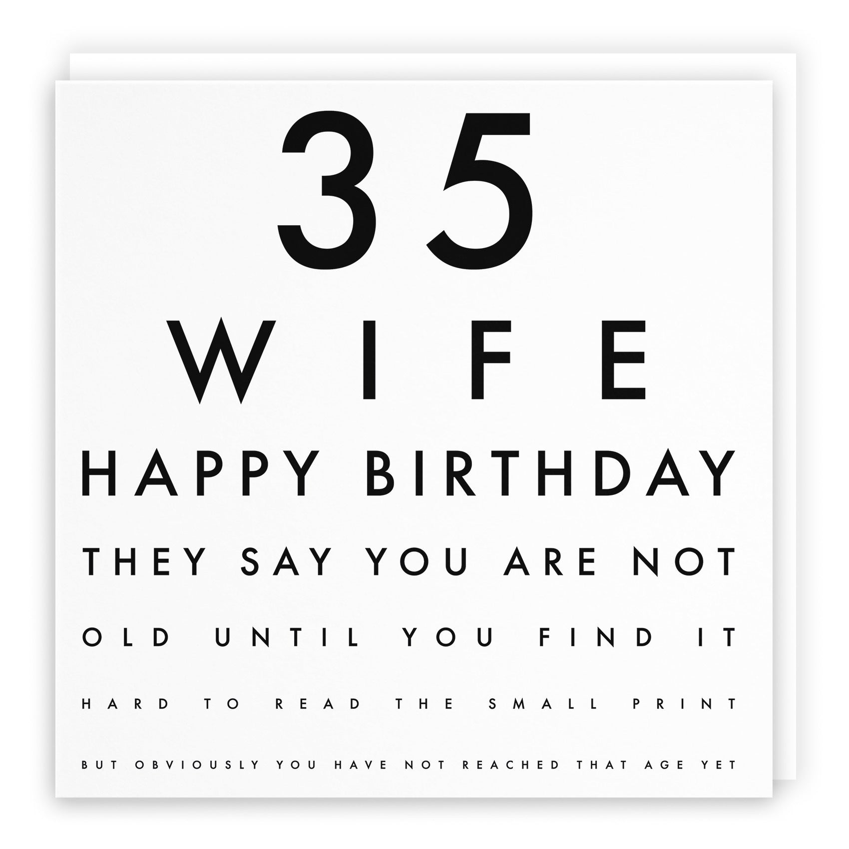 35th Wife Birthday Card Eye Sight Letters - Default Title (TH02440)