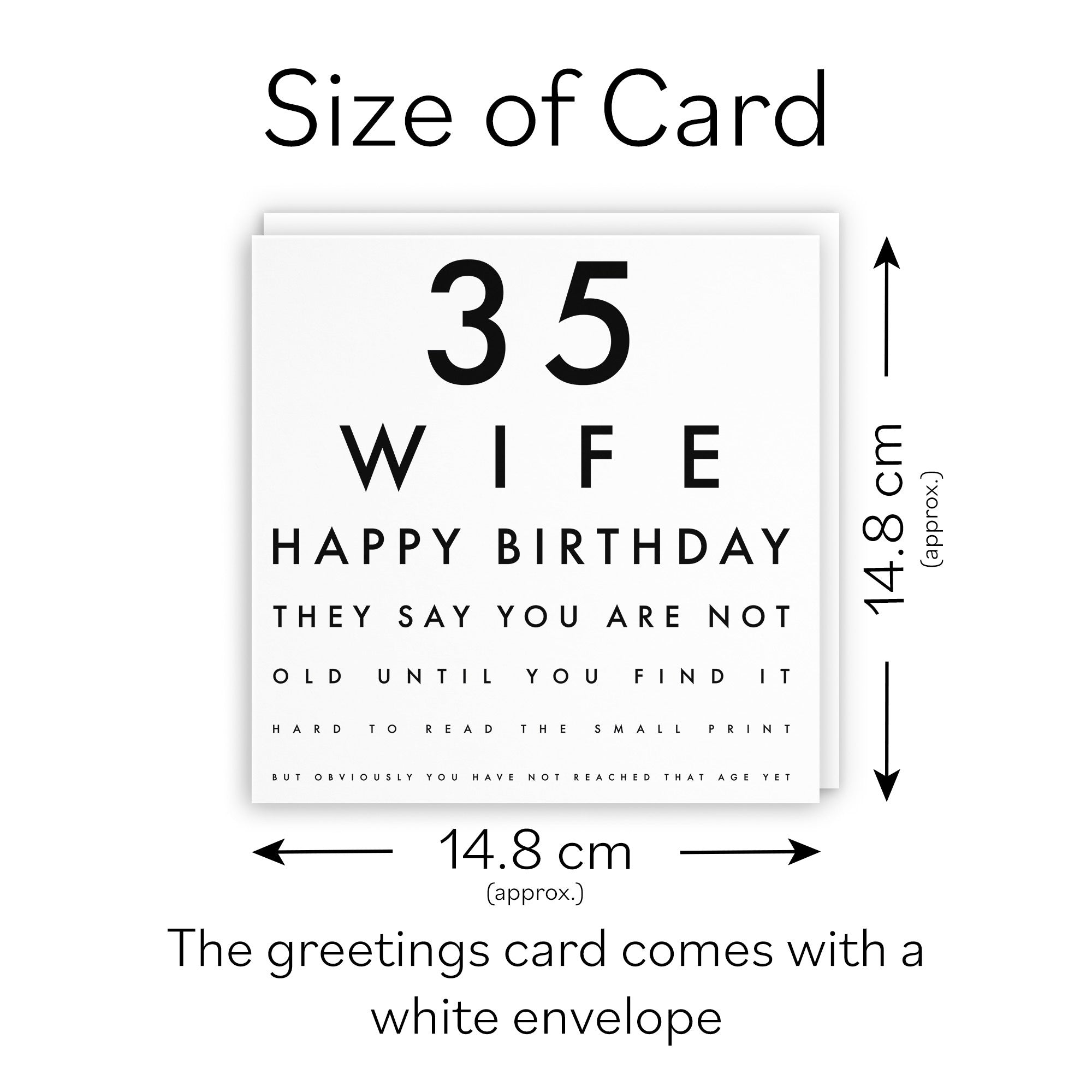 35th Wife Birthday Card Eye Sight Letters - Default Title (TH02440)