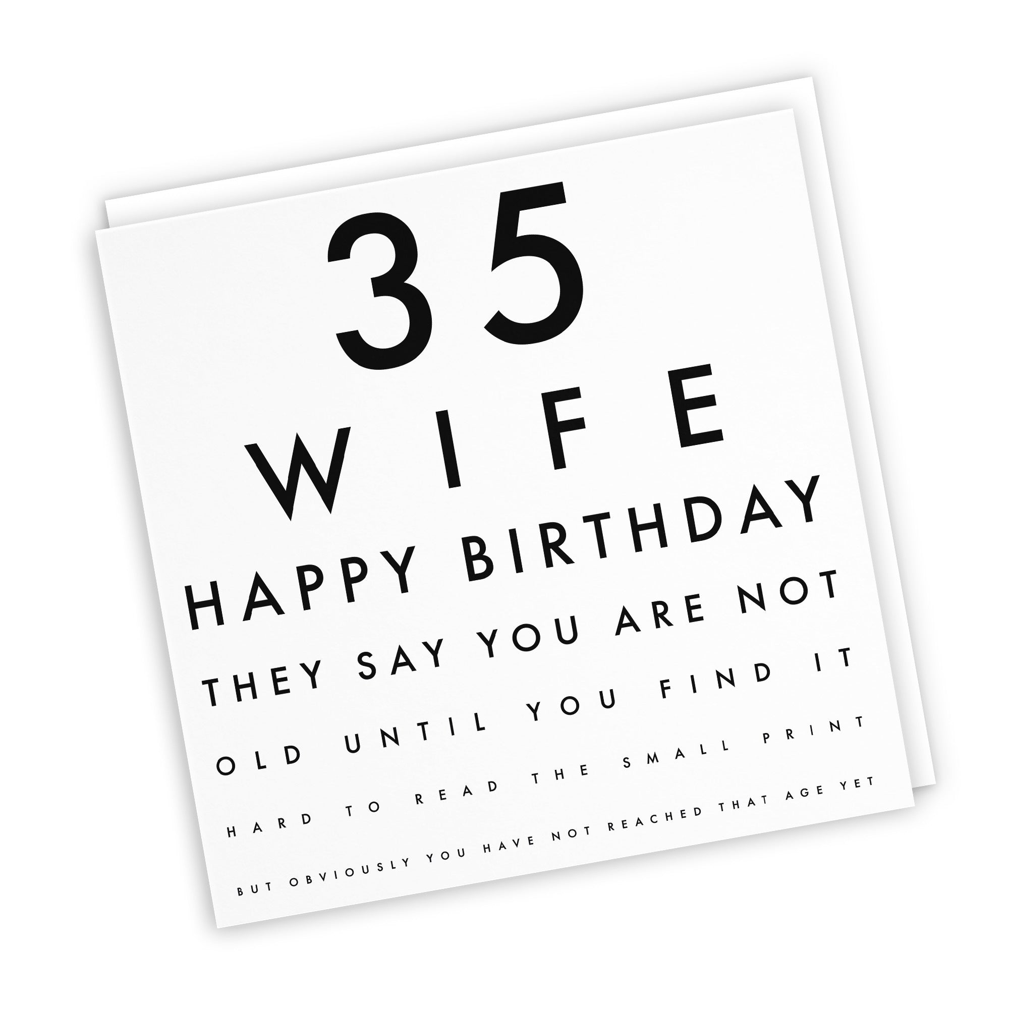 35th Wife Birthday Card Eye Sight Letters - Default Title (TH02440)
