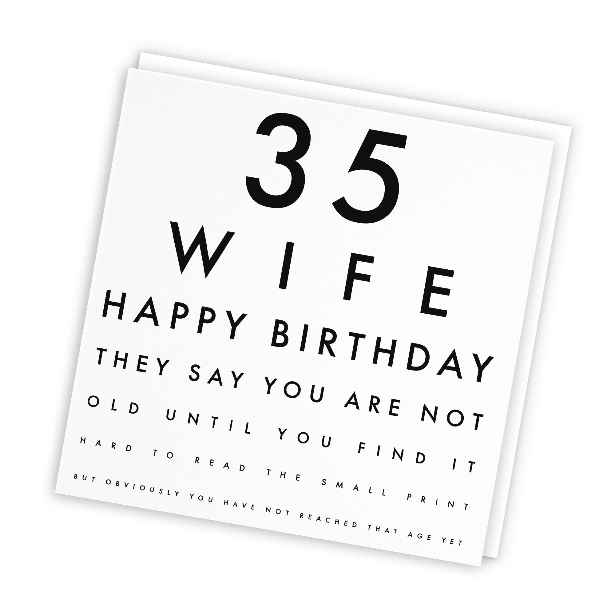 35th Wife Birthday Card Eye Sight Letters - Default Title (TH02440)