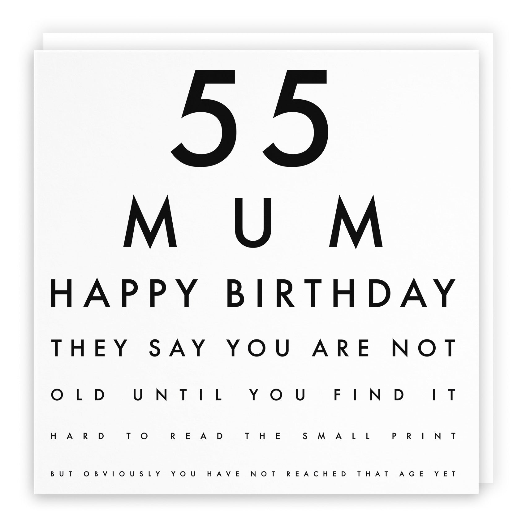 55th Mum Birthday Card Eye Sight Letters - Default Title (TH02444)
