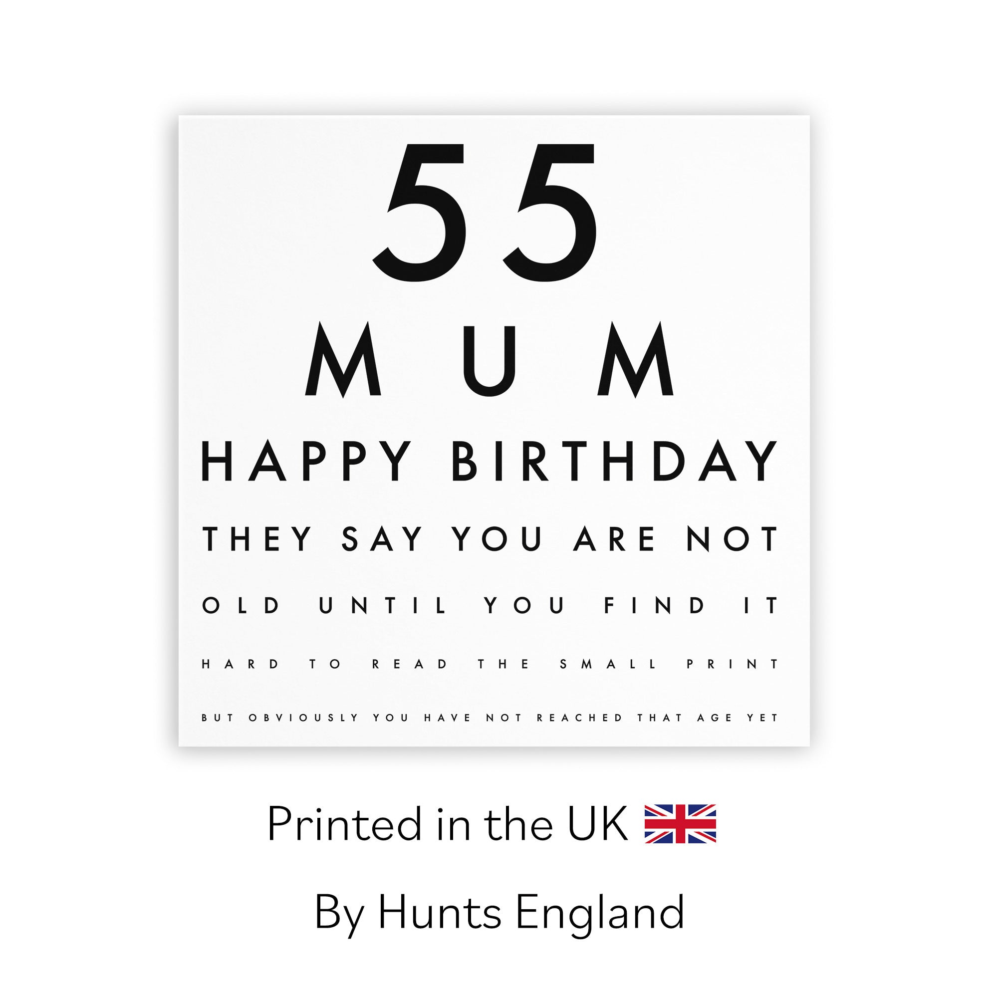 55th Mum Birthday Card Eye Sight Letters - Default Title (TH02444)
