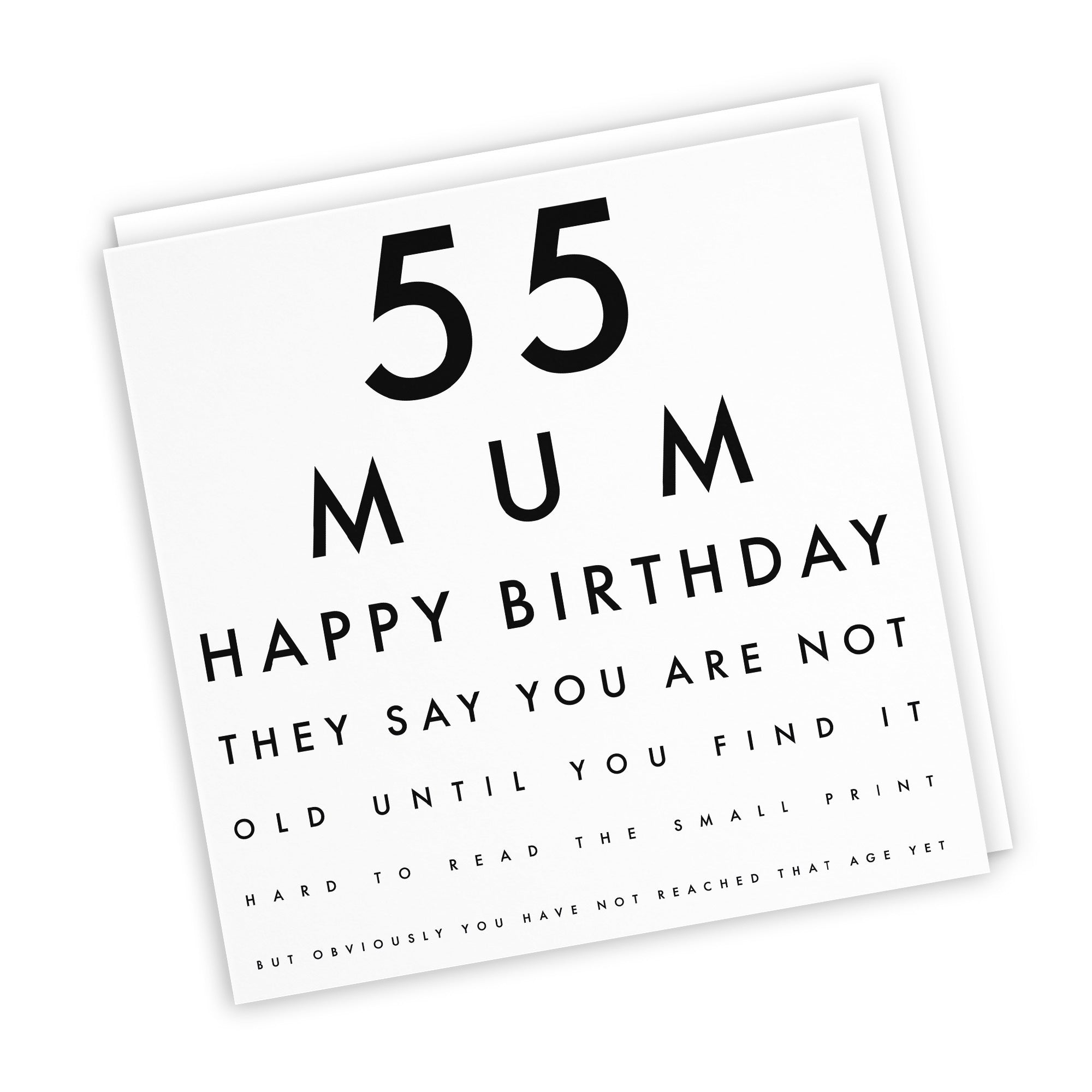 55th Mum Birthday Card Eye Sight Letters - Default Title (TH02444)