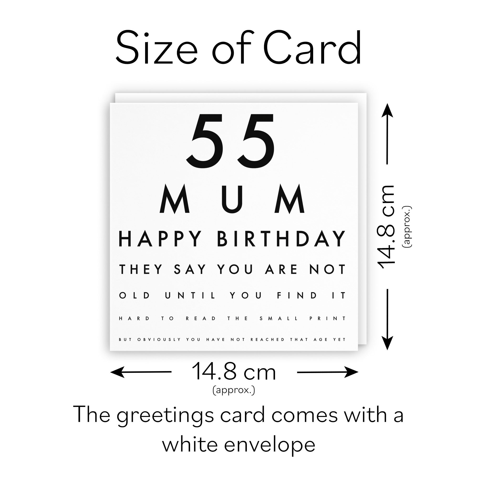 55th Mum Birthday Card Eye Sight Letters - Default Title (TH02444)