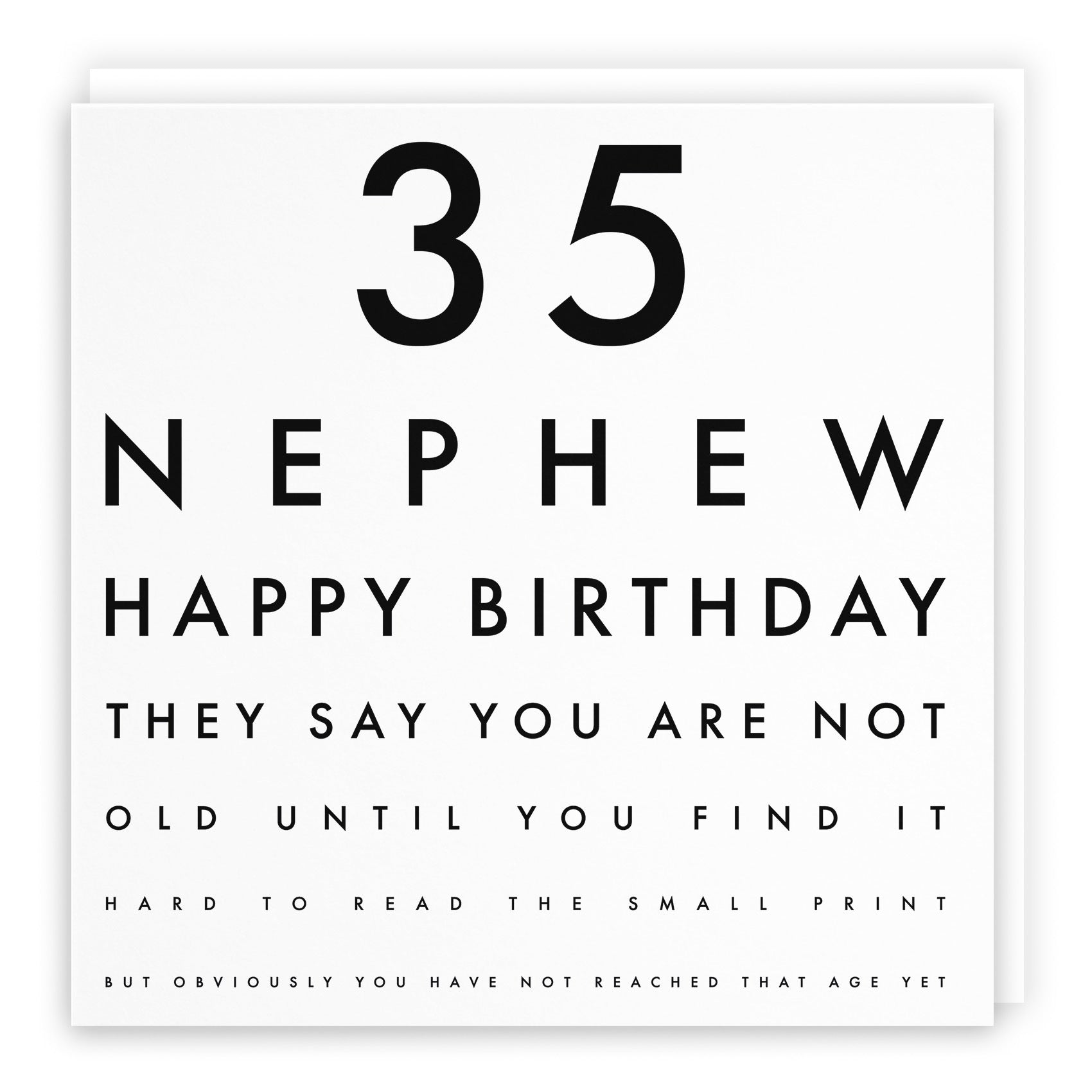 35th Nephew Birthday Card Eye Sight Letters - Default Title (TH02445)