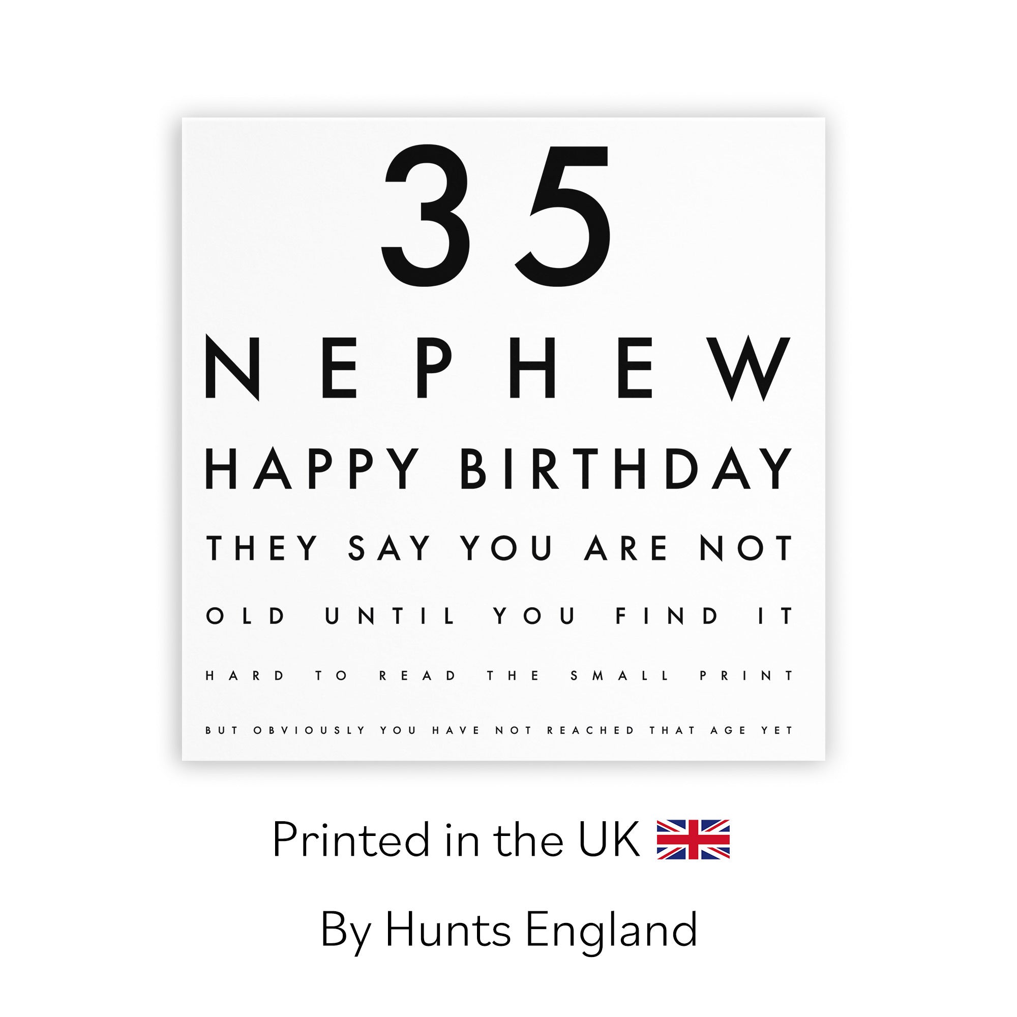 35th Nephew Birthday Card Eye Sight Letters - Default Title (TH02445)