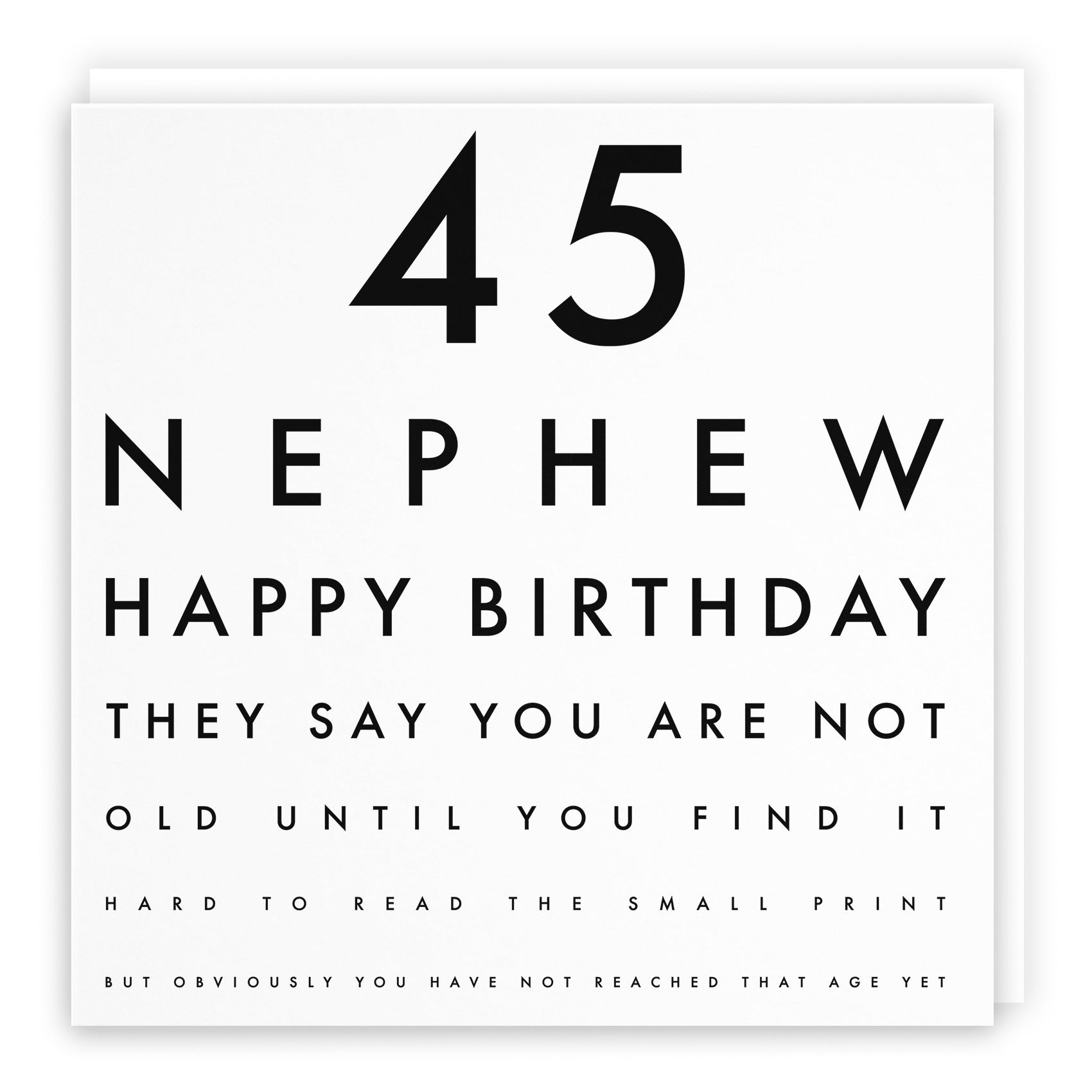 45th Nephew Birthday Card Eye Sight Letters - Default Title (TH02446)