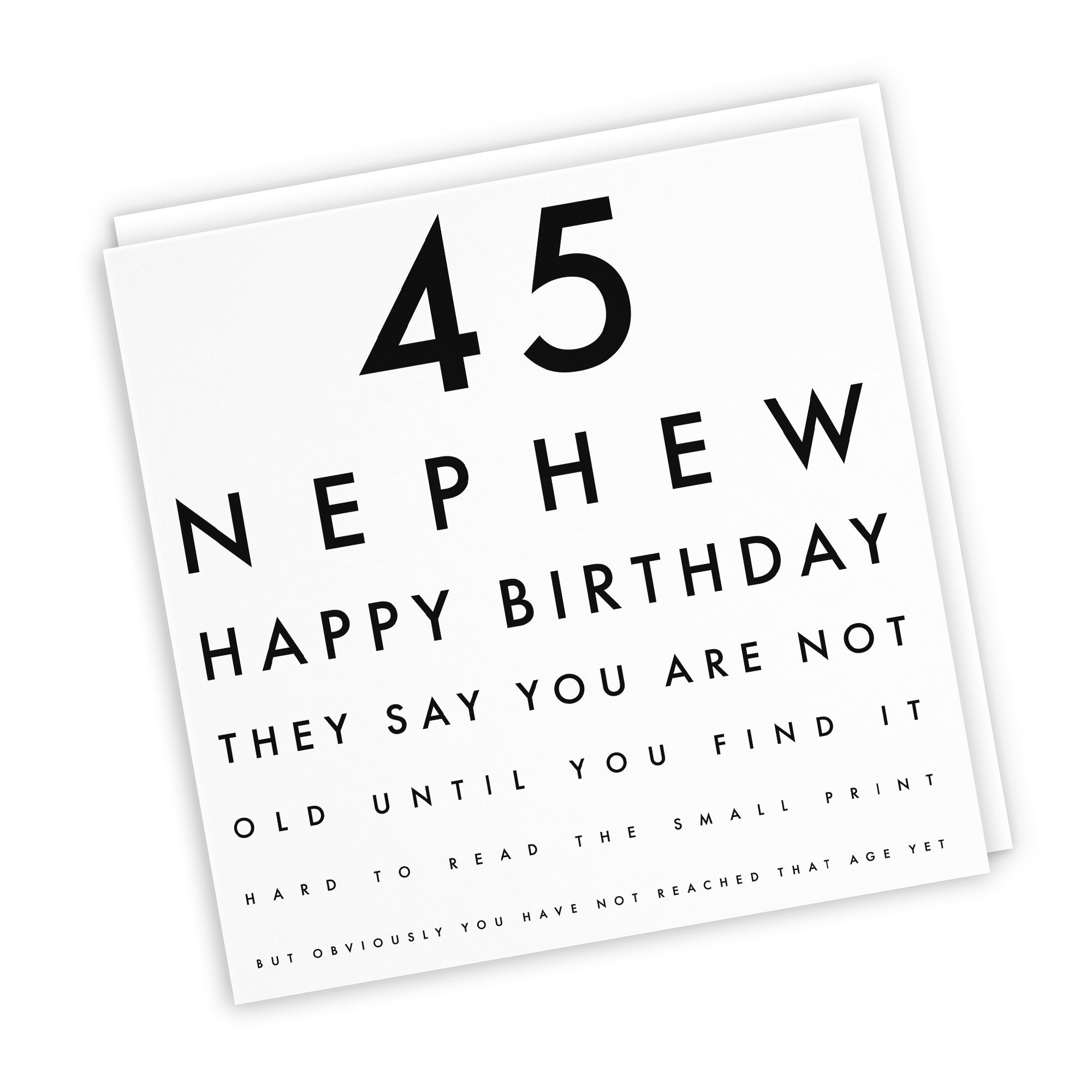 45th Nephew Birthday Card Eye Sight Letters - Default Title (TH02446)