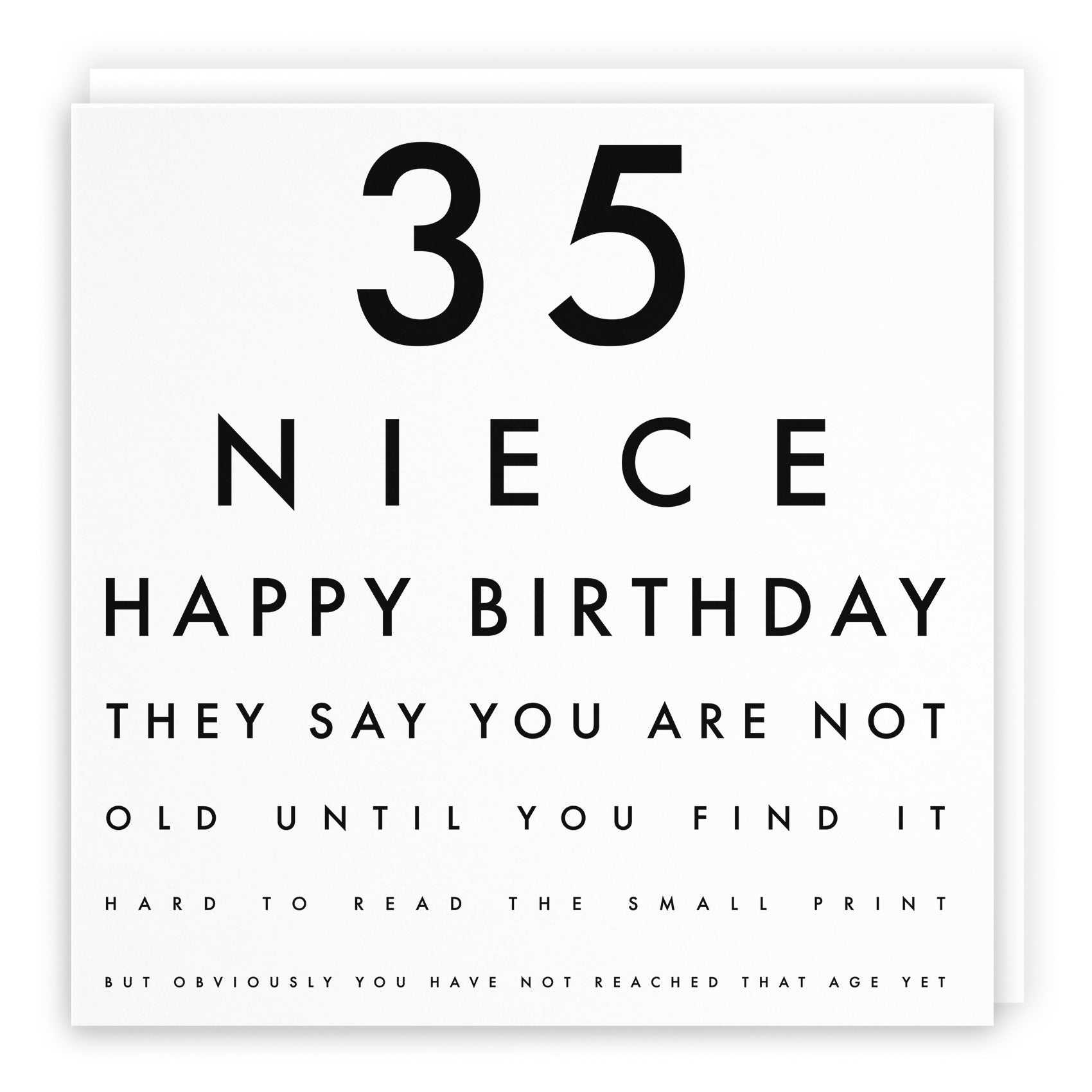 35th Niece Birthday Card Eye Sight Letters - Default Title (TH02447)