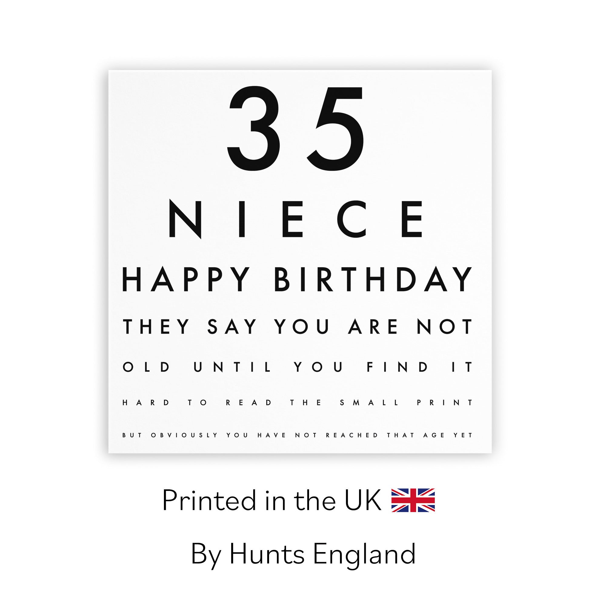 35th Niece Birthday Card Eye Sight Letters - Default Title (TH02447)