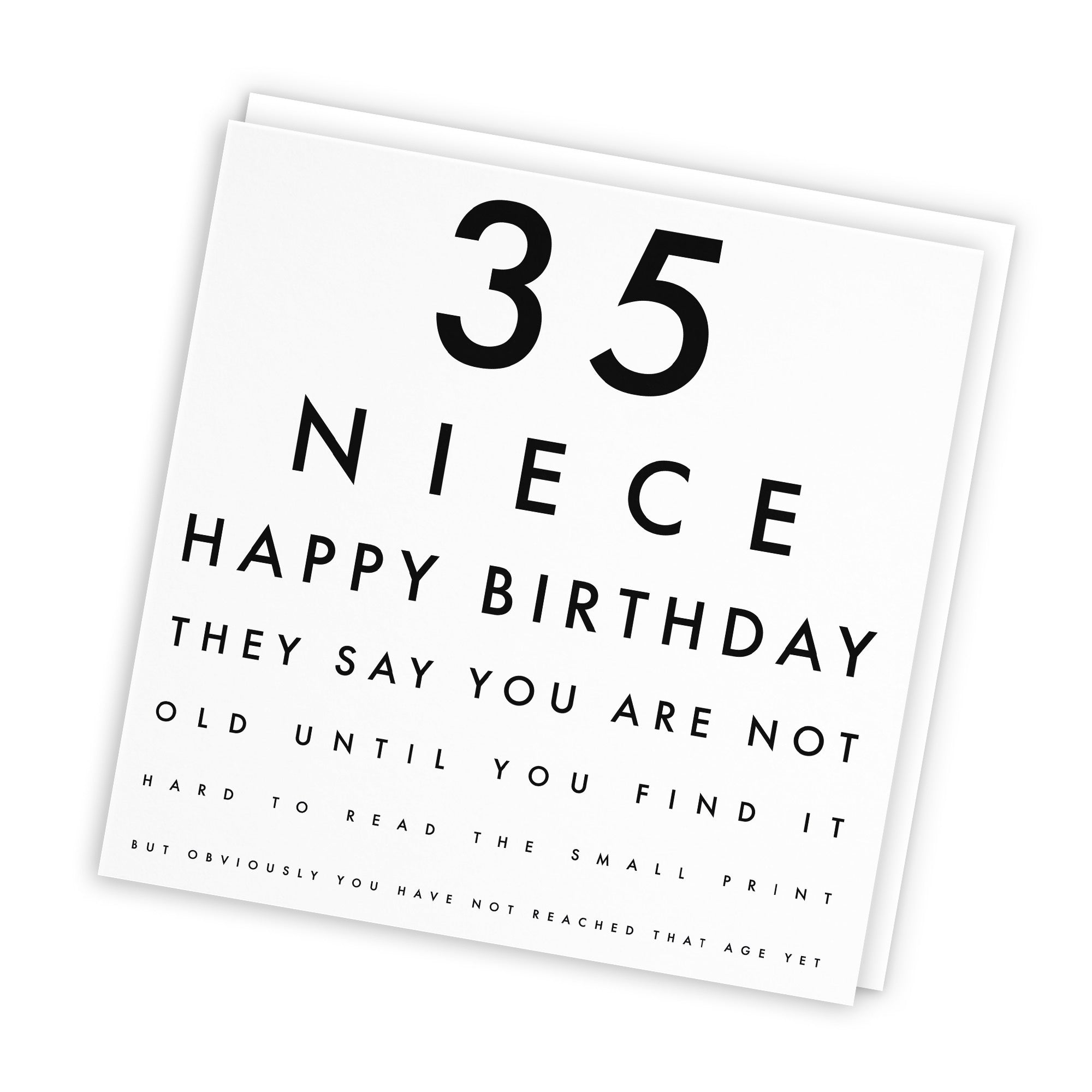 35th Niece Birthday Card Eye Sight Letters - Default Title (TH02447)