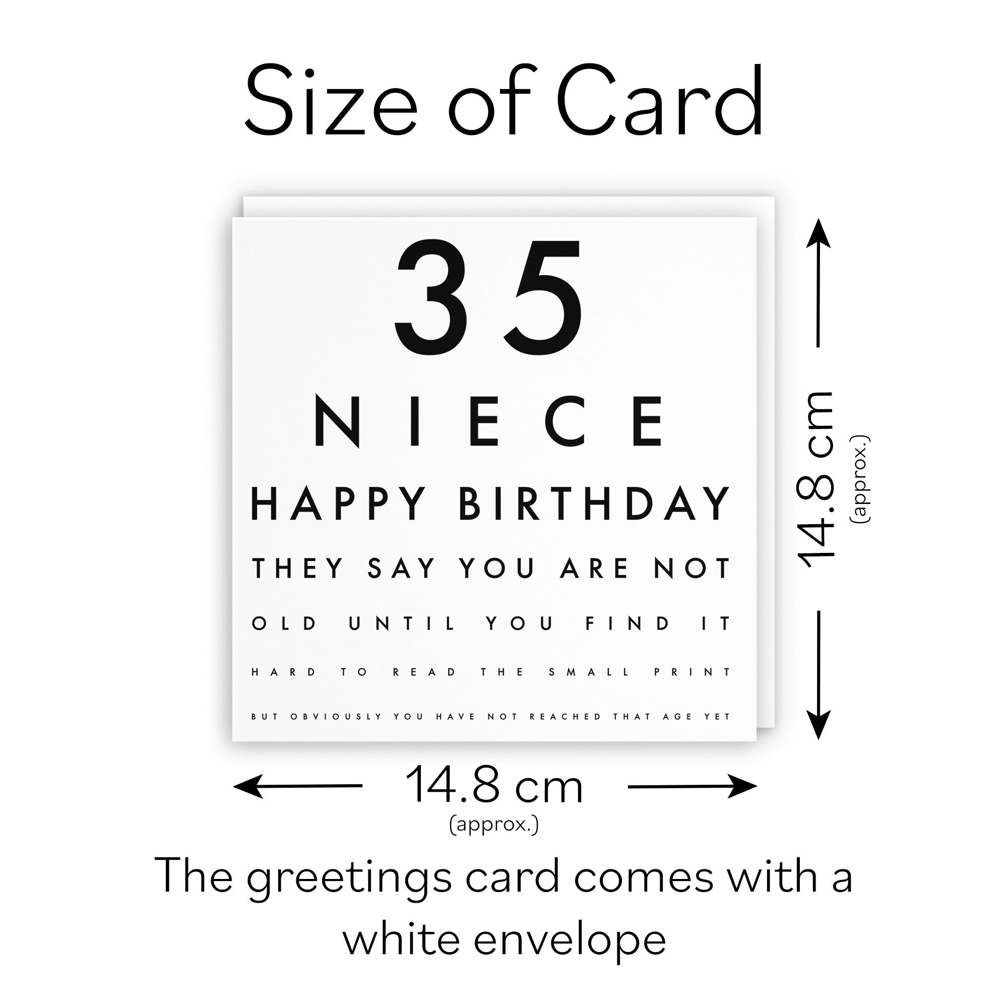 35th Niece Birthday Card Eye Sight Letters - Default Title (TH02447)