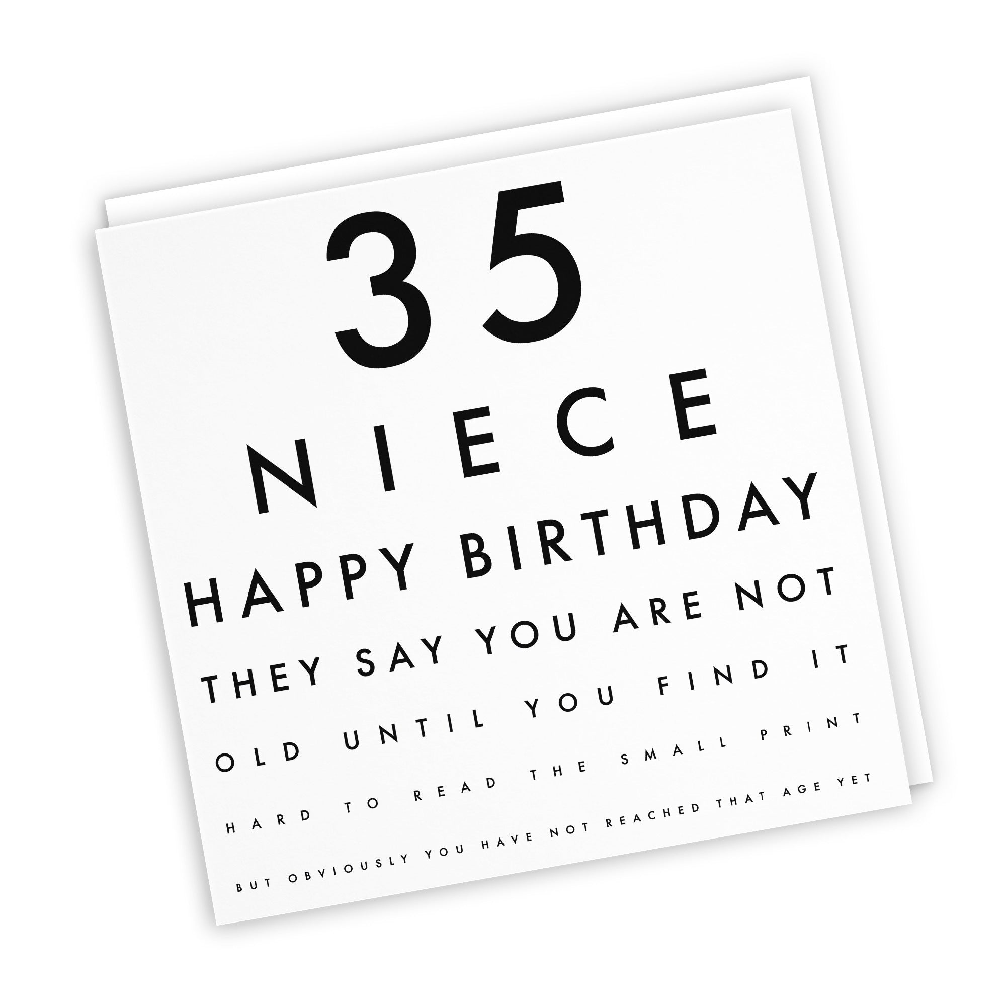 35th Niece Birthday Card Eye Sight Letters - Default Title (TH02447)
