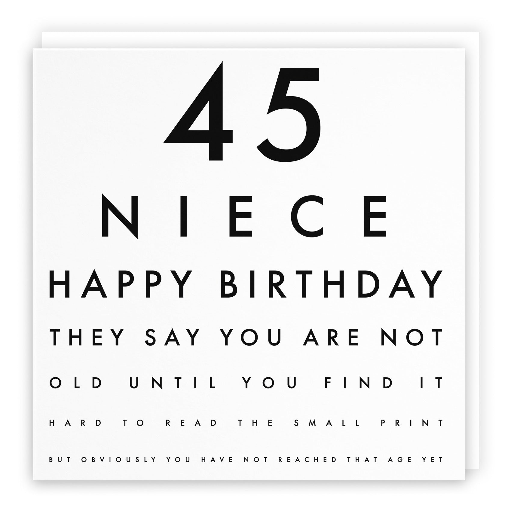 45th Niece Birthday Card Eye Sight Letters - Default Title (TH02448)