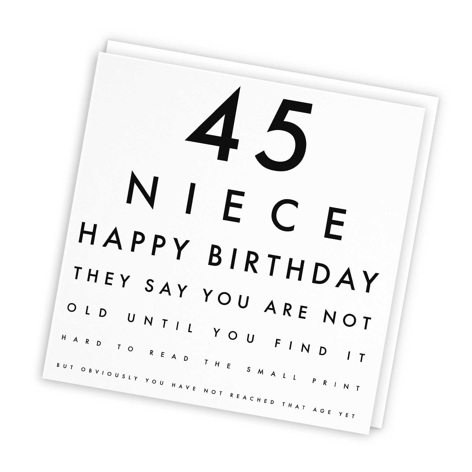 45th Niece Birthday Card Eye Sight Letters - Default Title (TH02448)