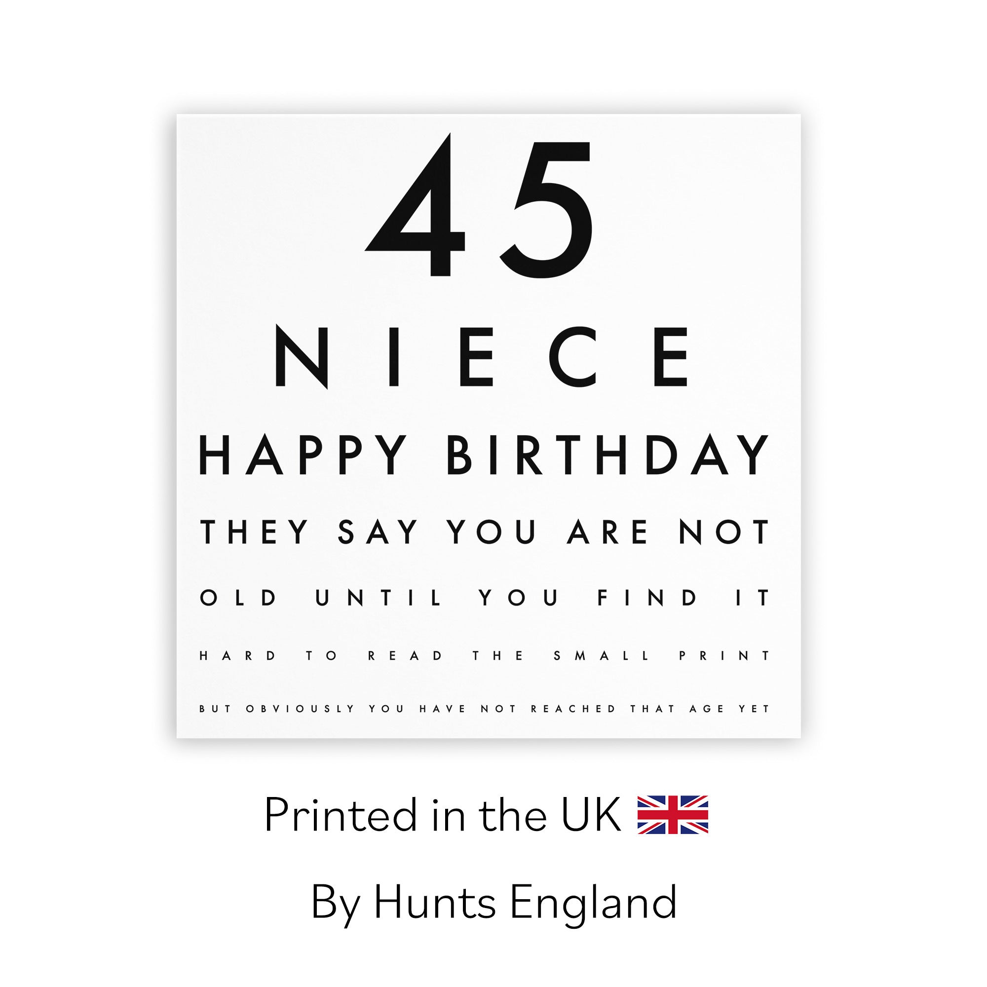 45th Niece Birthday Card Eye Sight Letters - Default Title (TH02448)