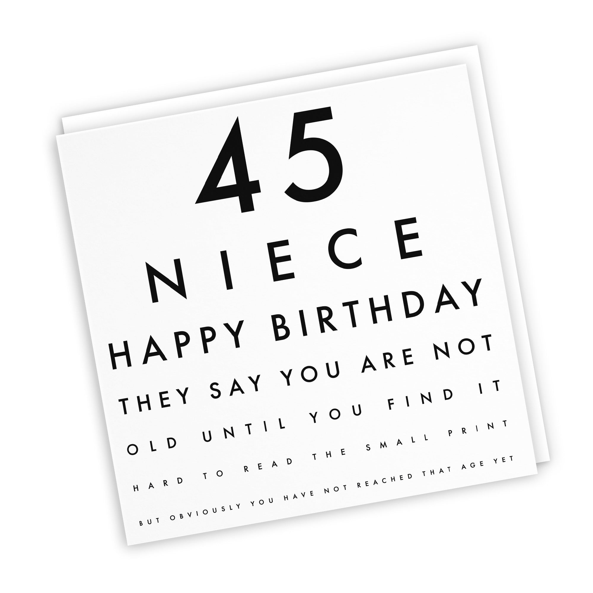 45th Niece Birthday Card Eye Sight Letters - Default Title (TH02448)
