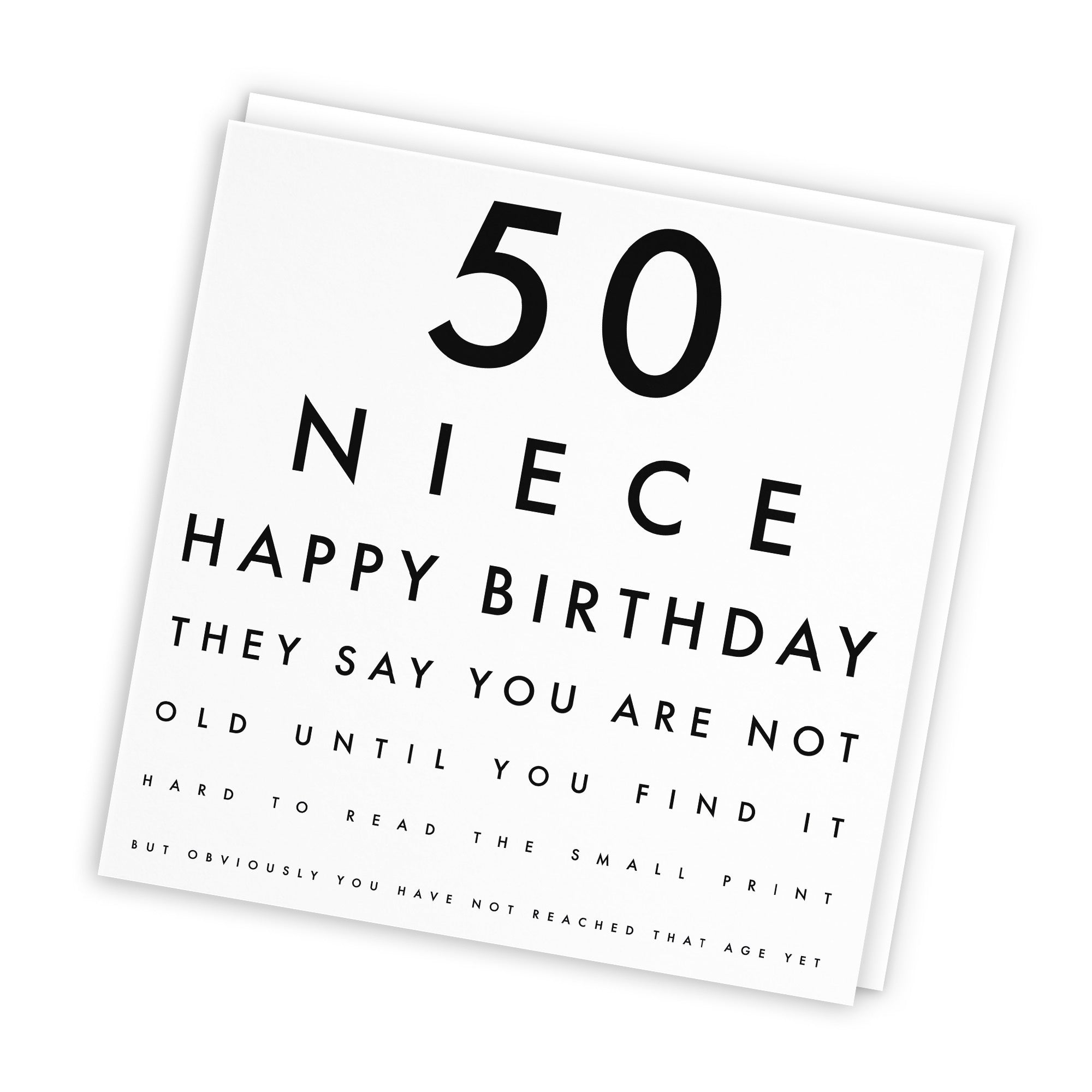 50th Niece Birthday Card Eye Sight Letters - Default Title (TH02449)