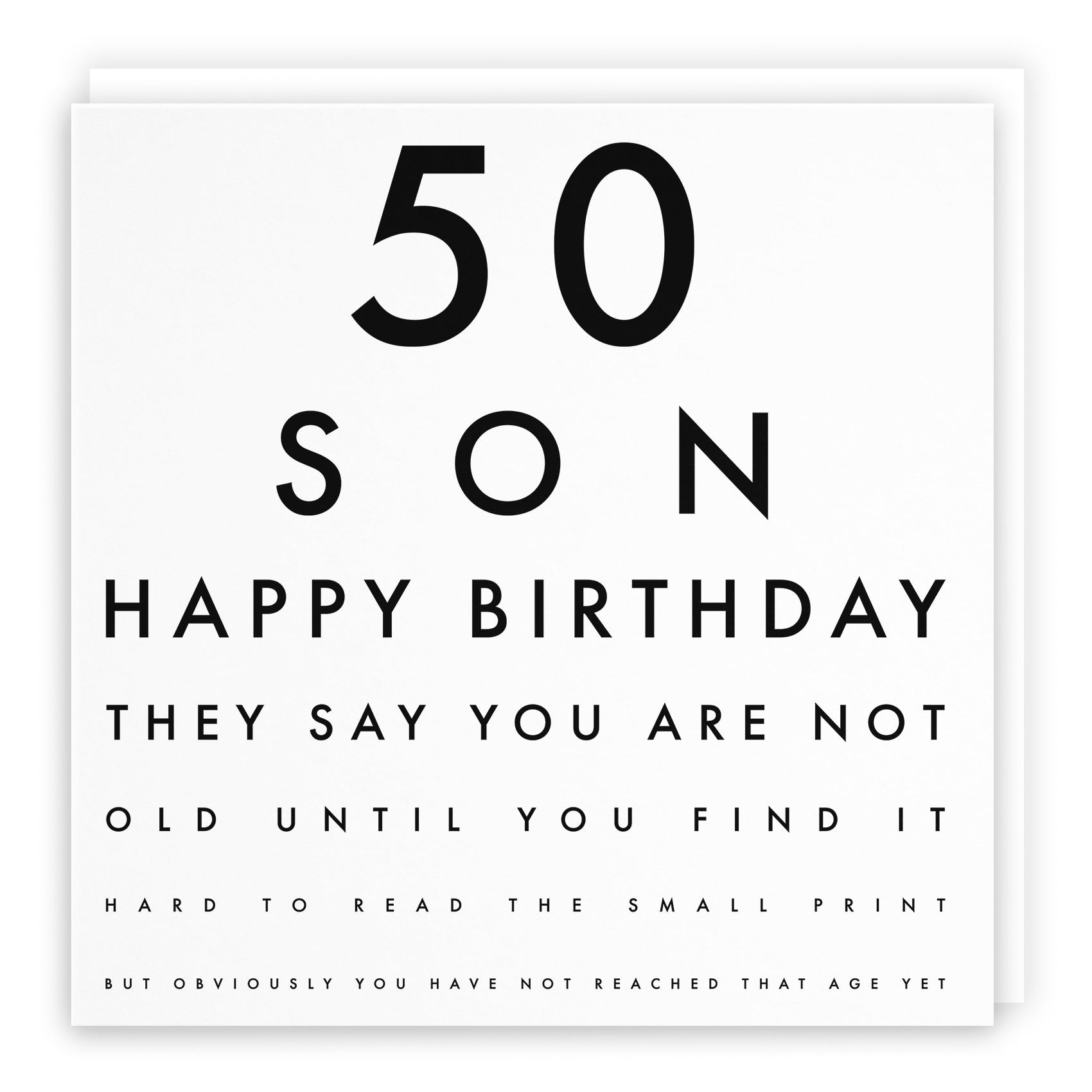 50th Son Birthday Card Eye Sight Letters - Default Title (TH02450)