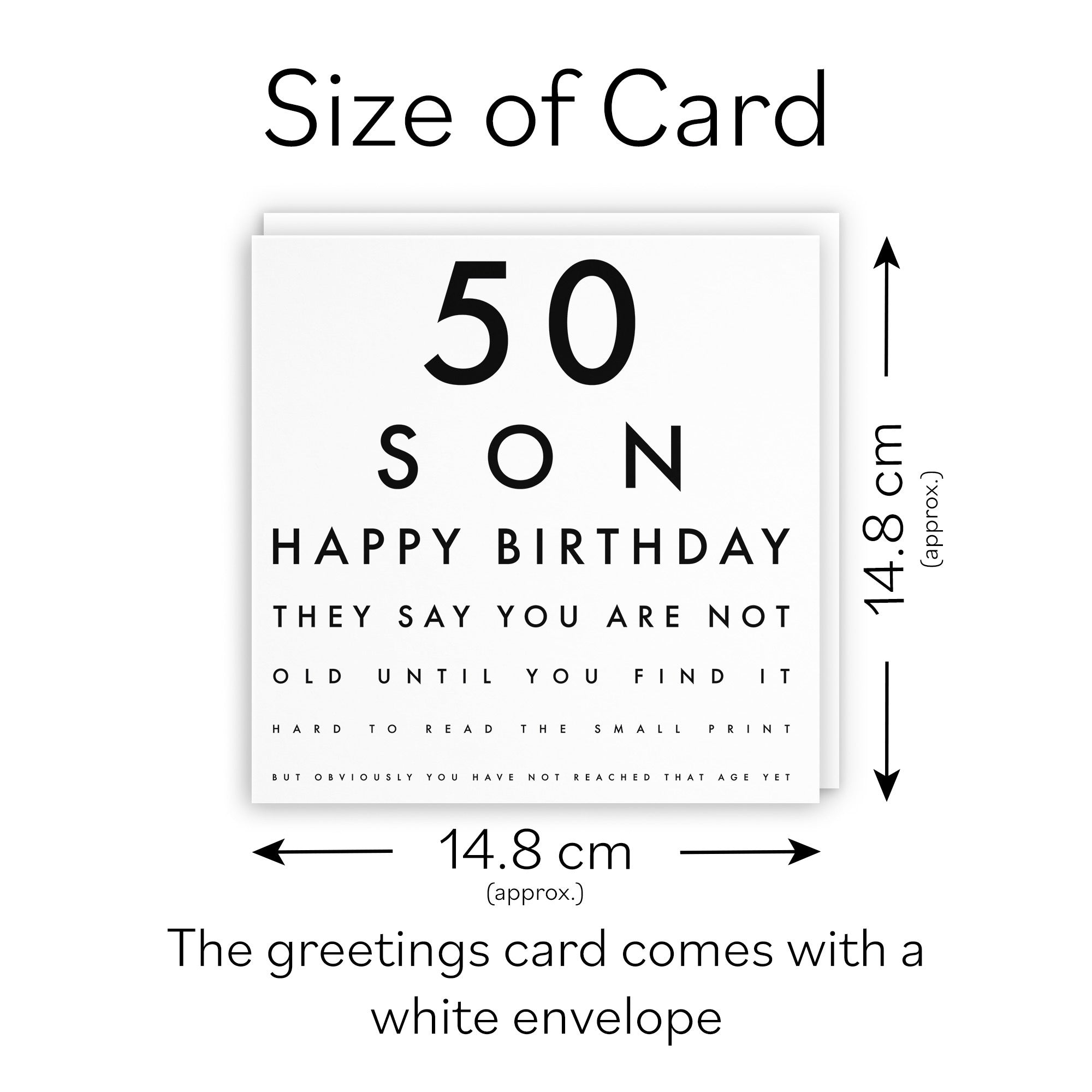 50th Son Birthday Card Eye Sight Letters - Default Title (TH02450)