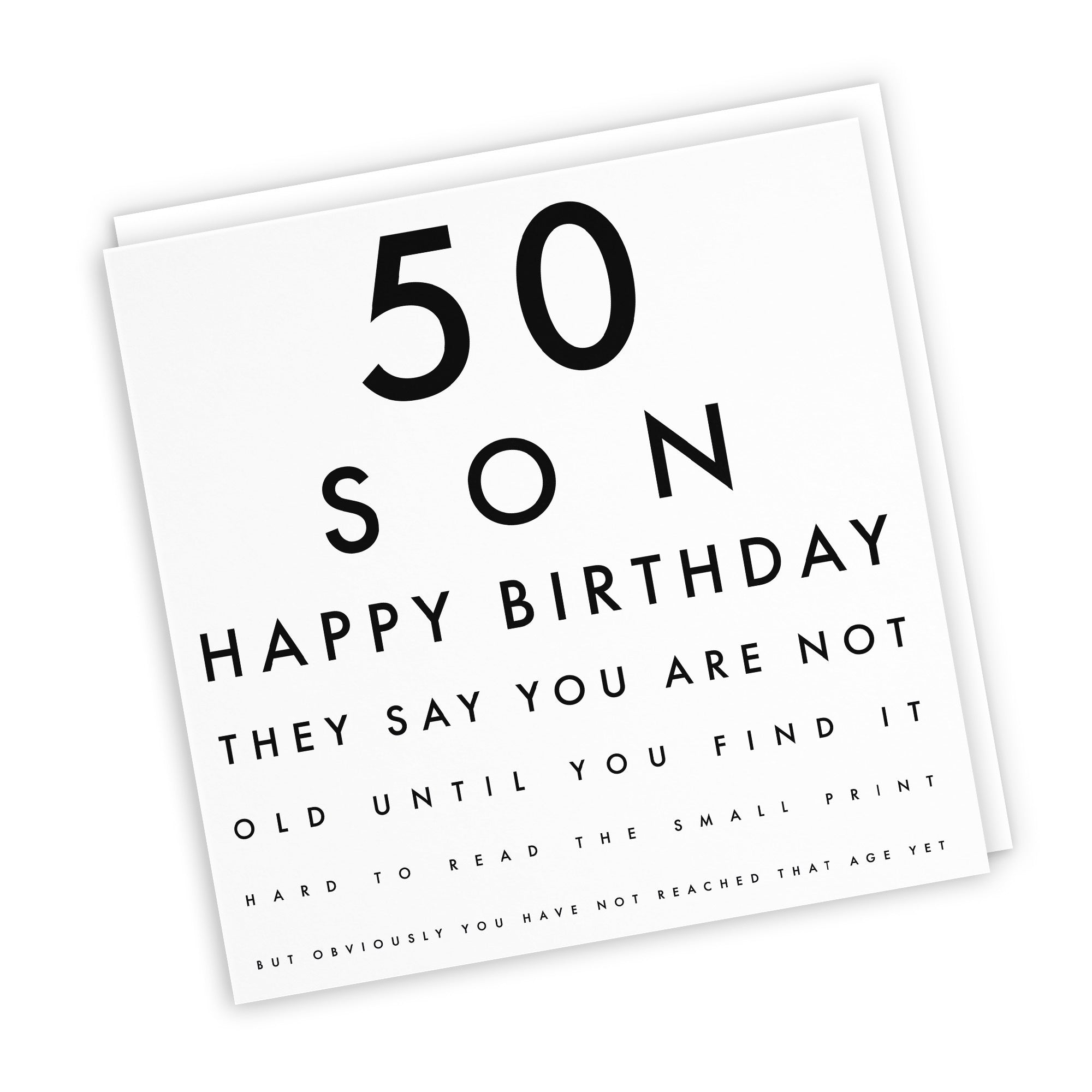 50th Son Birthday Card Eye Sight Letters - Default Title (TH02450)