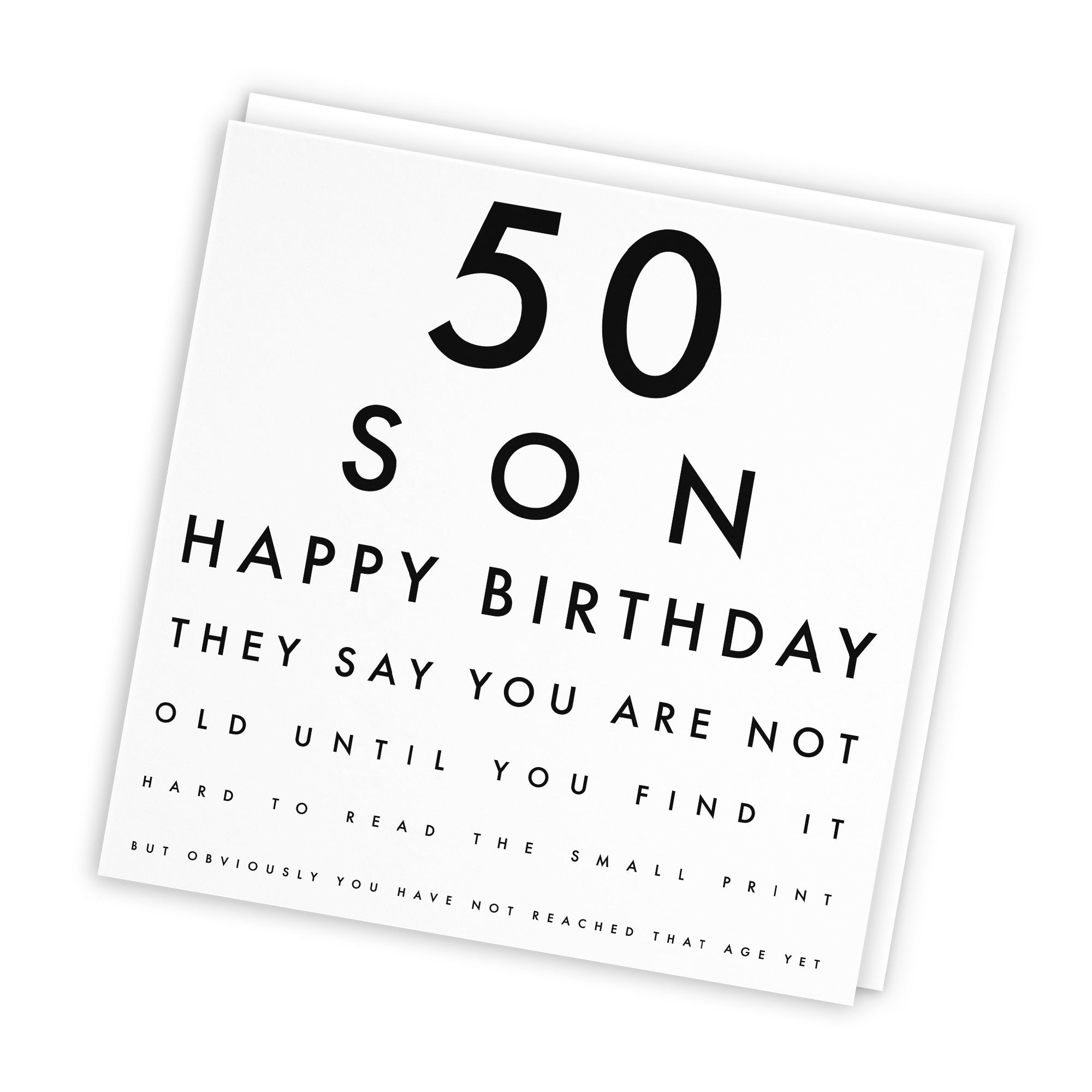 50th Son Birthday Card Eye Sight Letters - Default Title (TH02450)