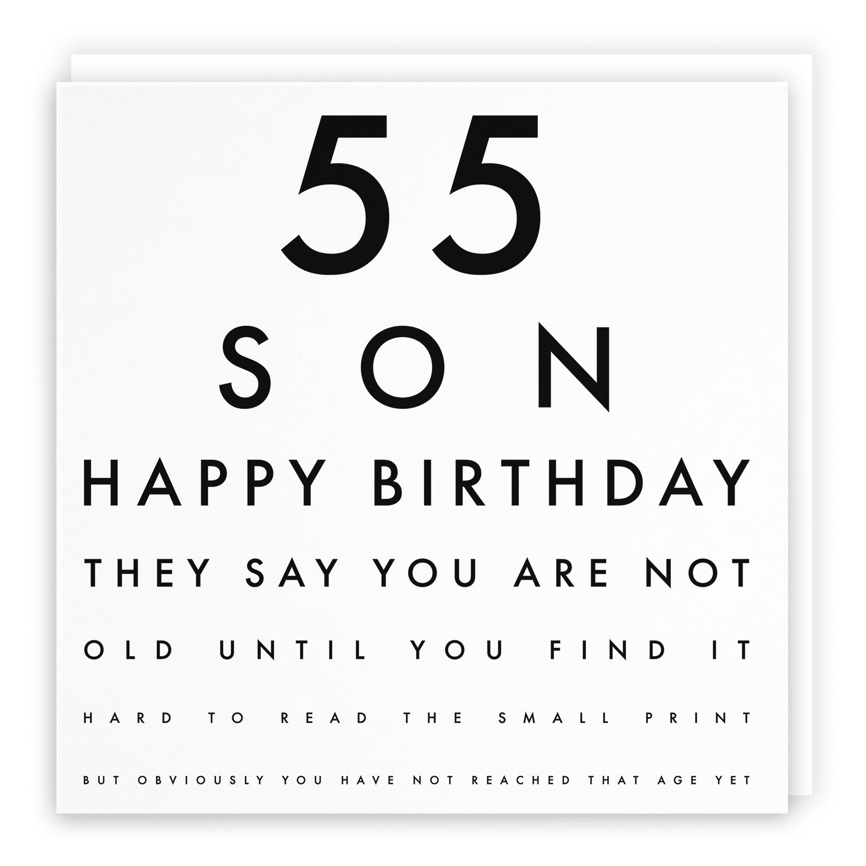 55th Son Birthday Card Eye Sight Letters - Default Title (TH02451)