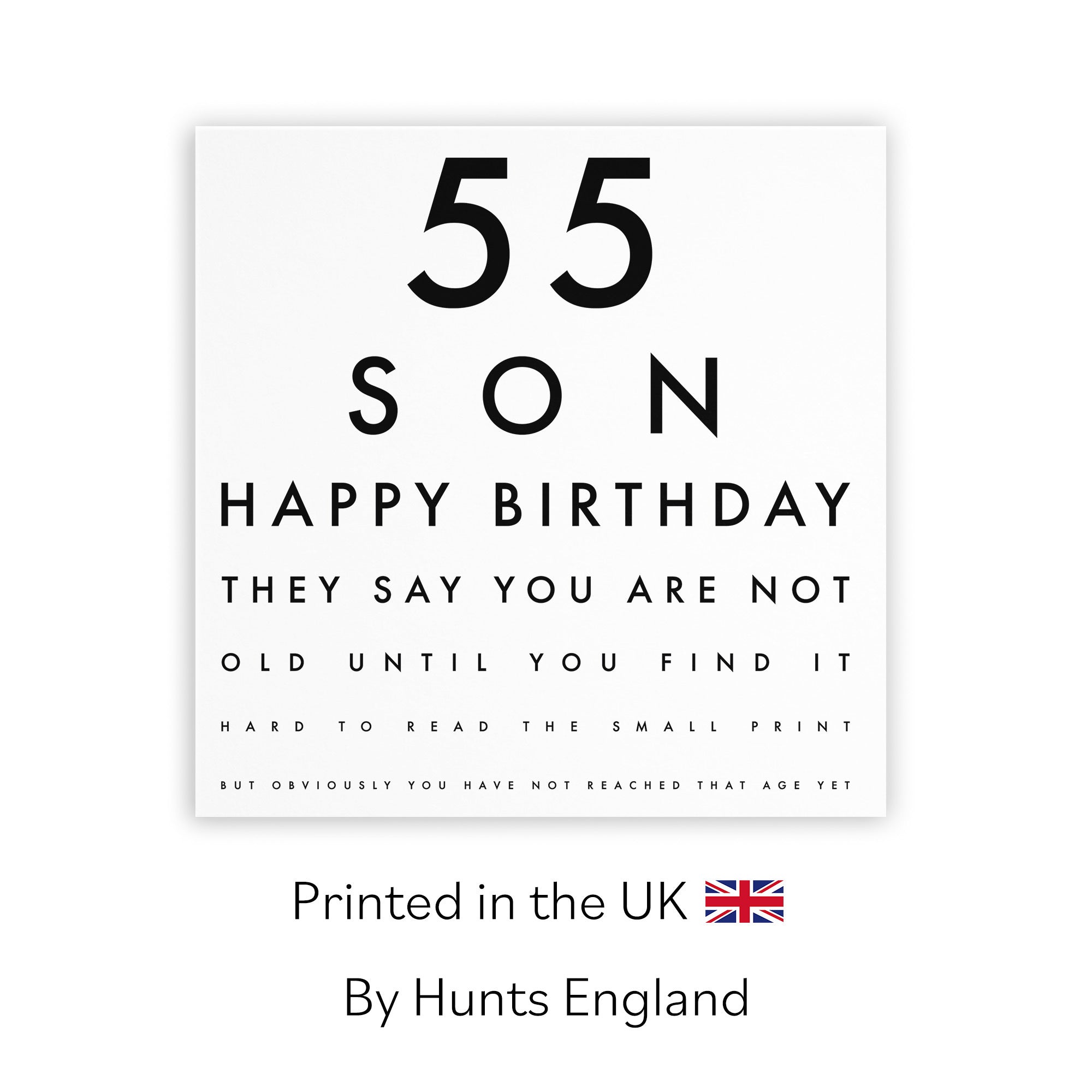 55th Son Birthday Card Eye Sight Letters - Default Title (TH02451)