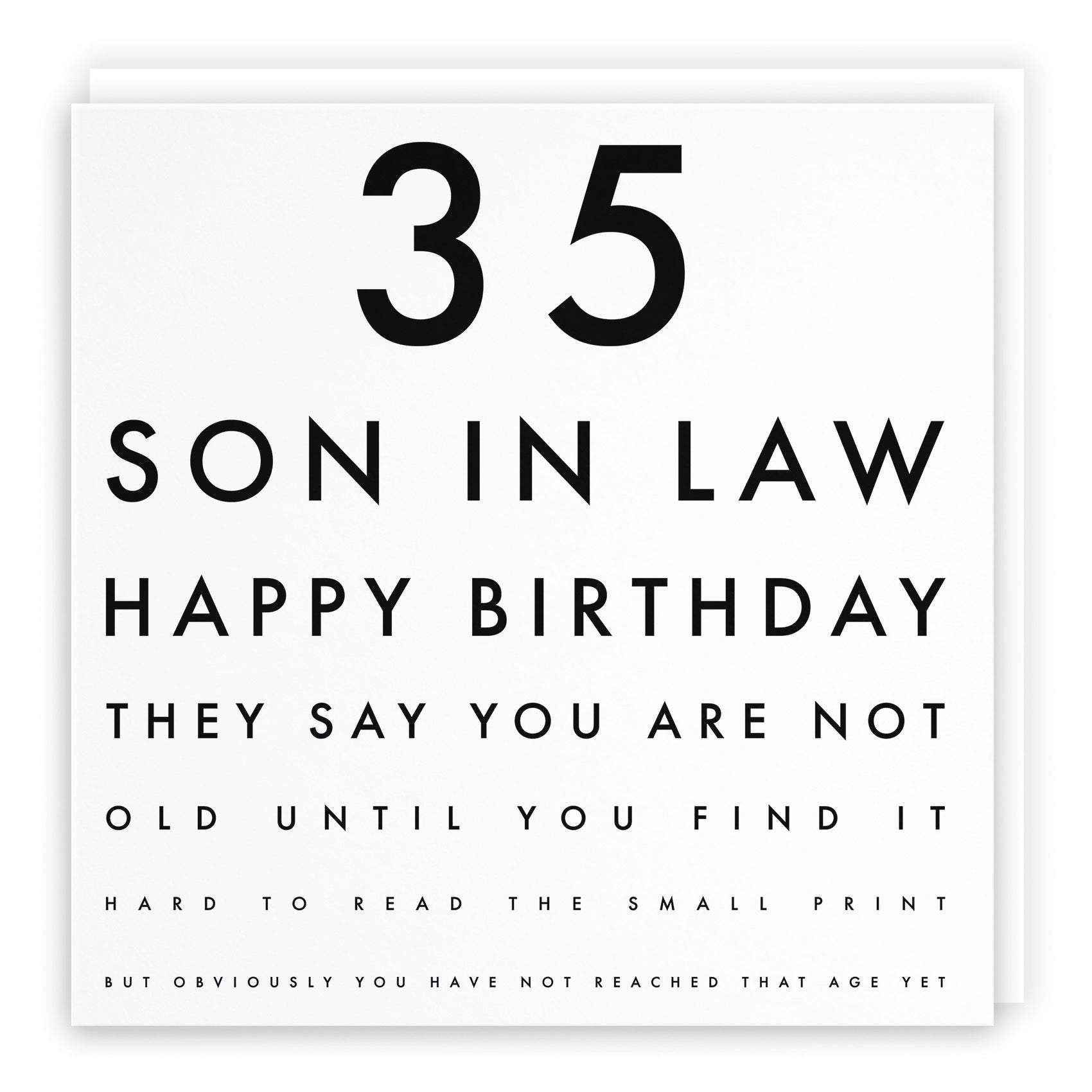 35th Son In Law Birthday Card Eye Sight Letters - Default Title (TH02452)