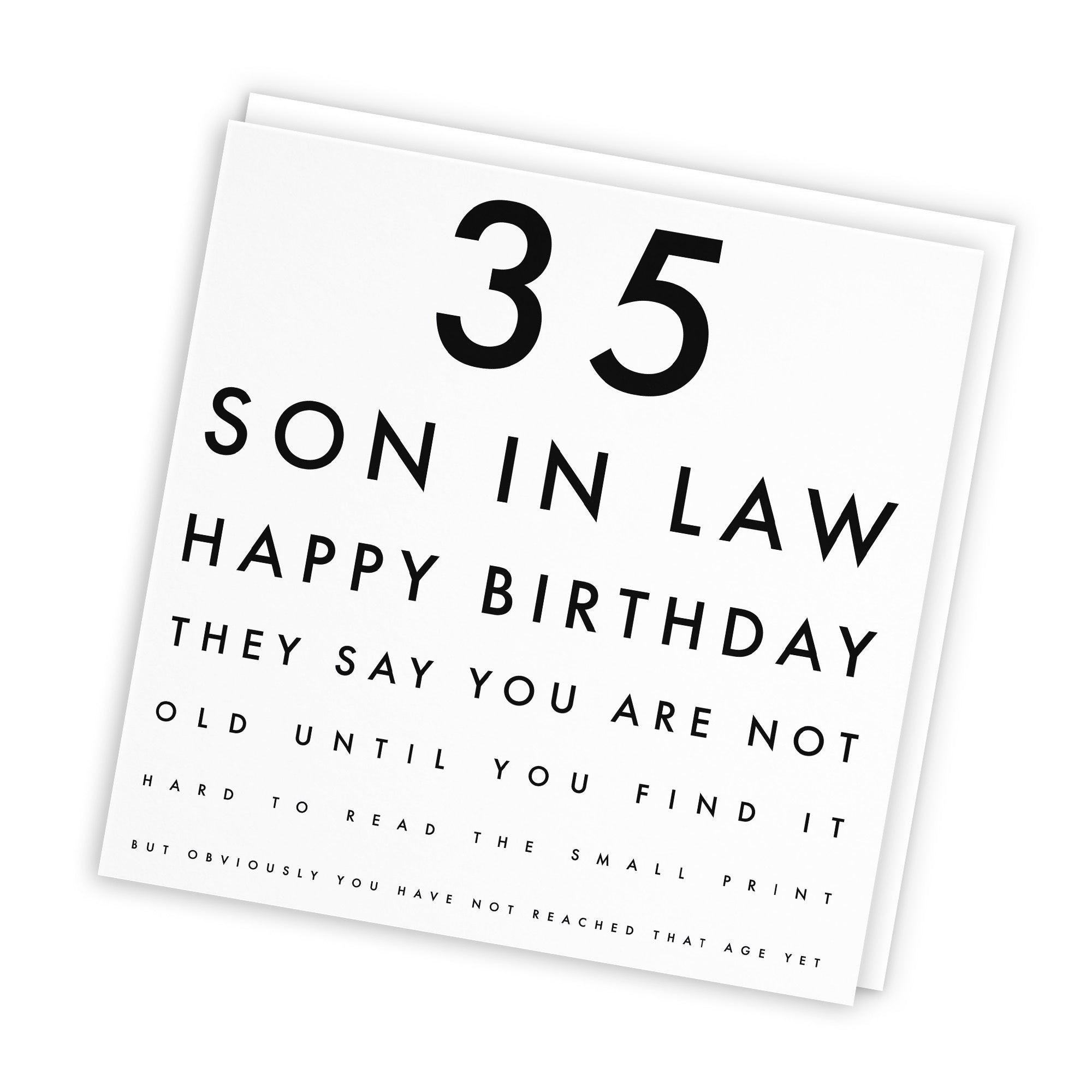 35th Son In Law Birthday Card Eye Sight Letters - Default Title (TH02452)