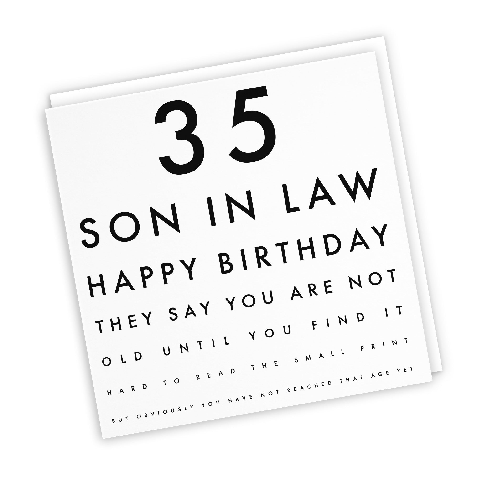 35th Son In Law Birthday Card Eye Sight Letters - Default Title (TH02452)