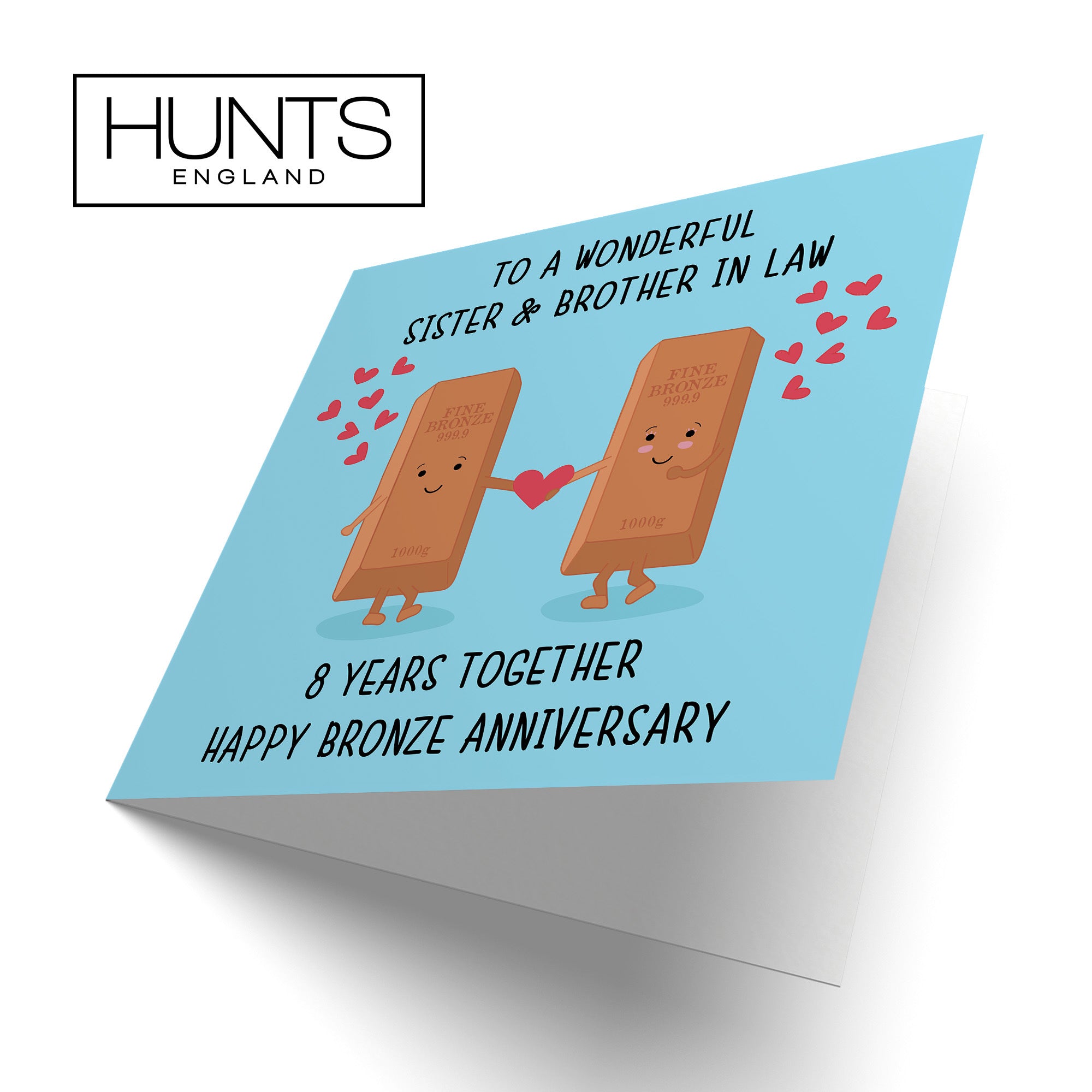 8th Sister And Brother In Law Anniversary Card Iconic - Default Title (TH02499)