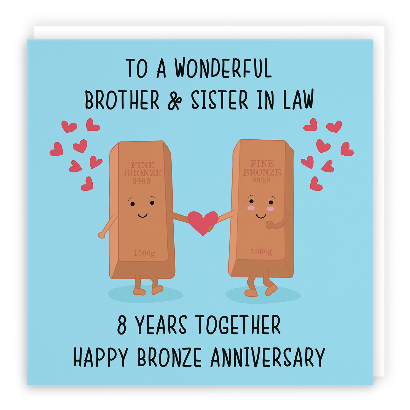 8th Brother And Sister In Law Anniversary Card Iconic - Default Title (TH02500)