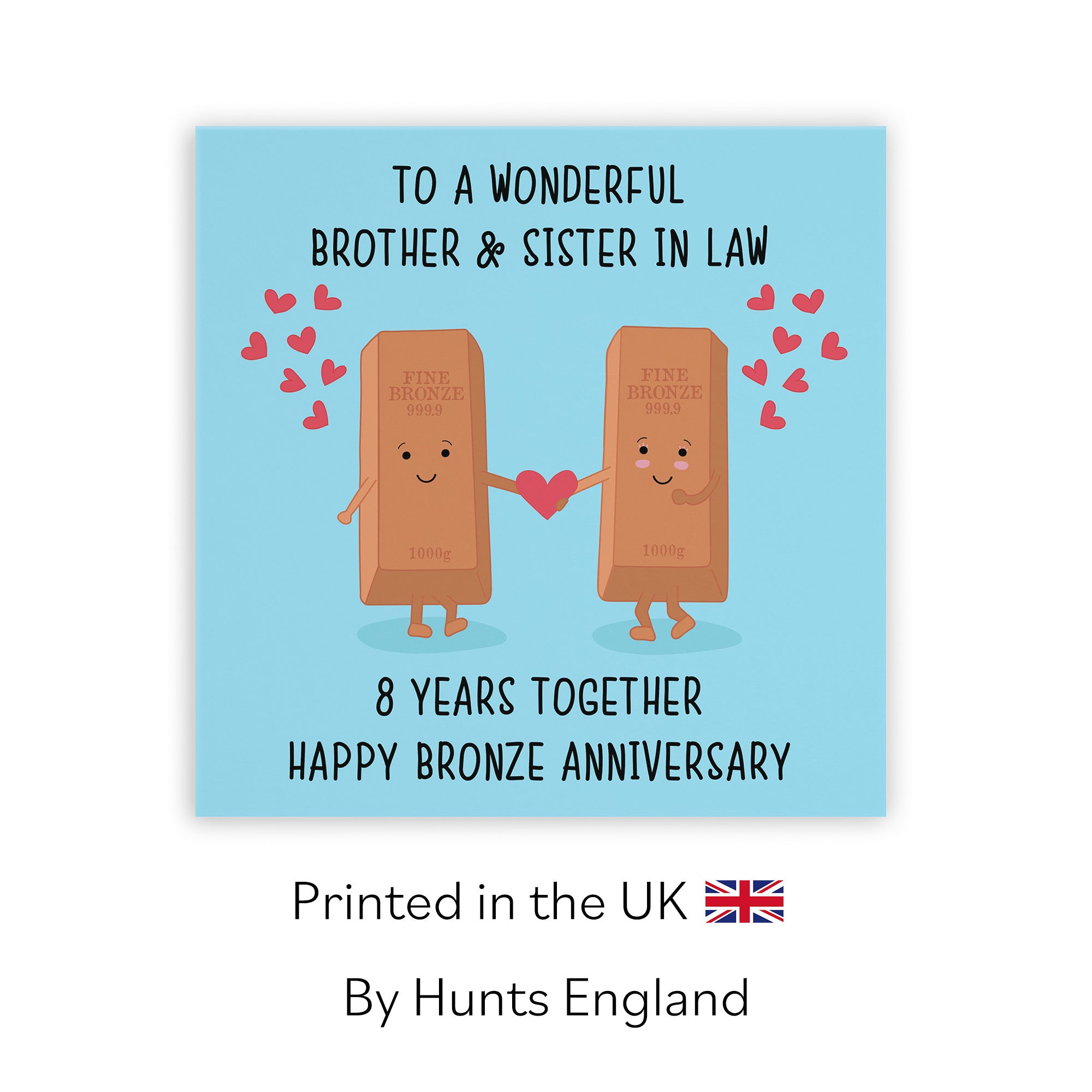 8th Brother And Sister In Law Anniversary Card Iconic - Default Title (TH02500)