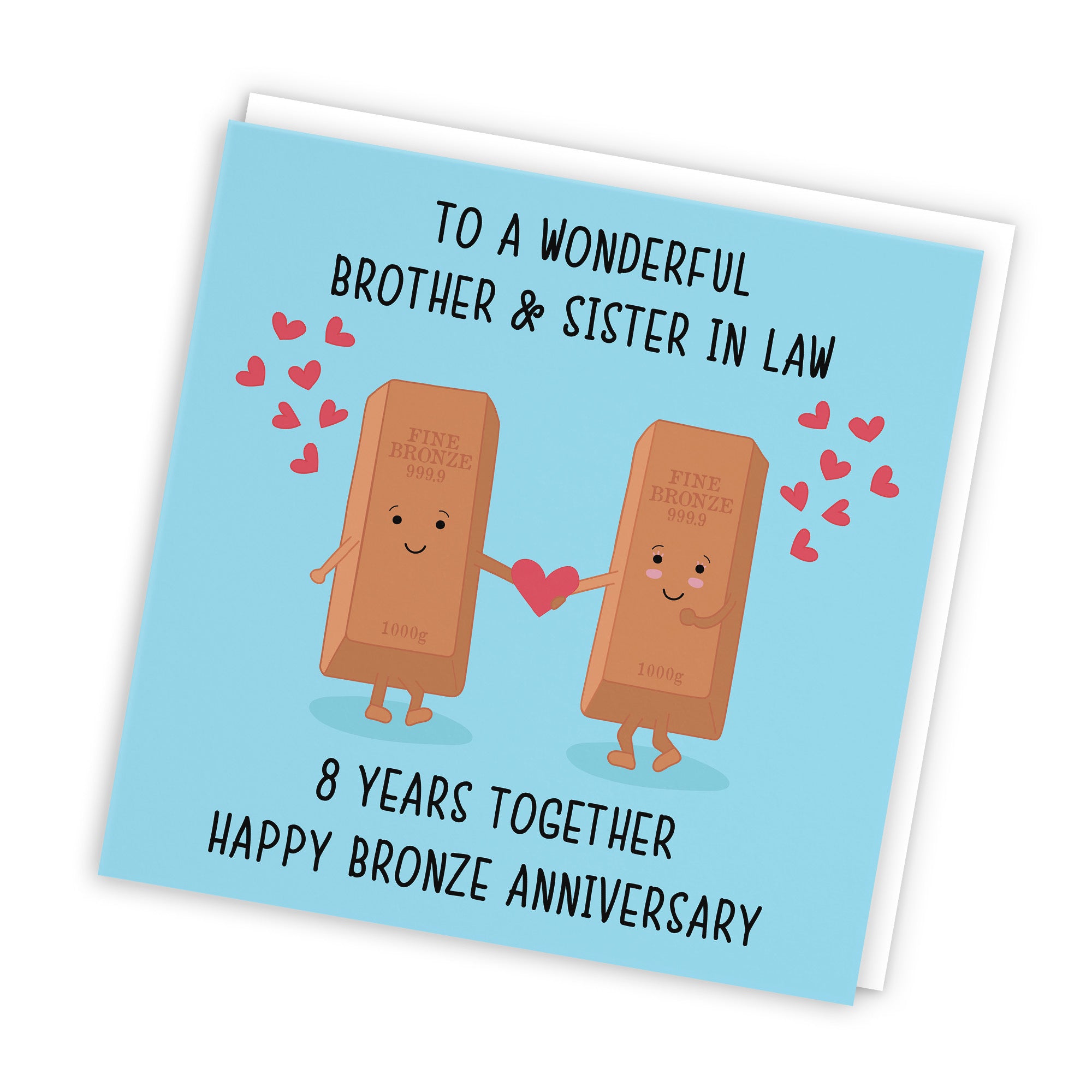 8th Brother And Sister In Law Anniversary Card Iconic - Default Title (TH02500)