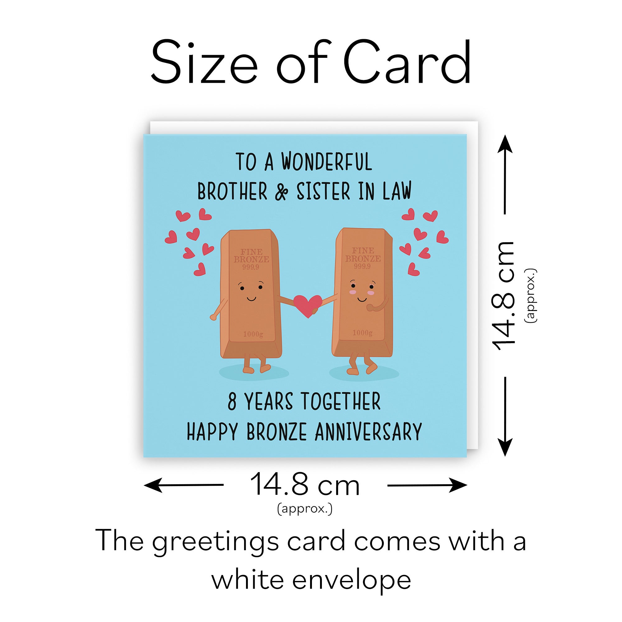 8th Brother And Sister In Law Anniversary Card Iconic - Default Title (TH02500)
